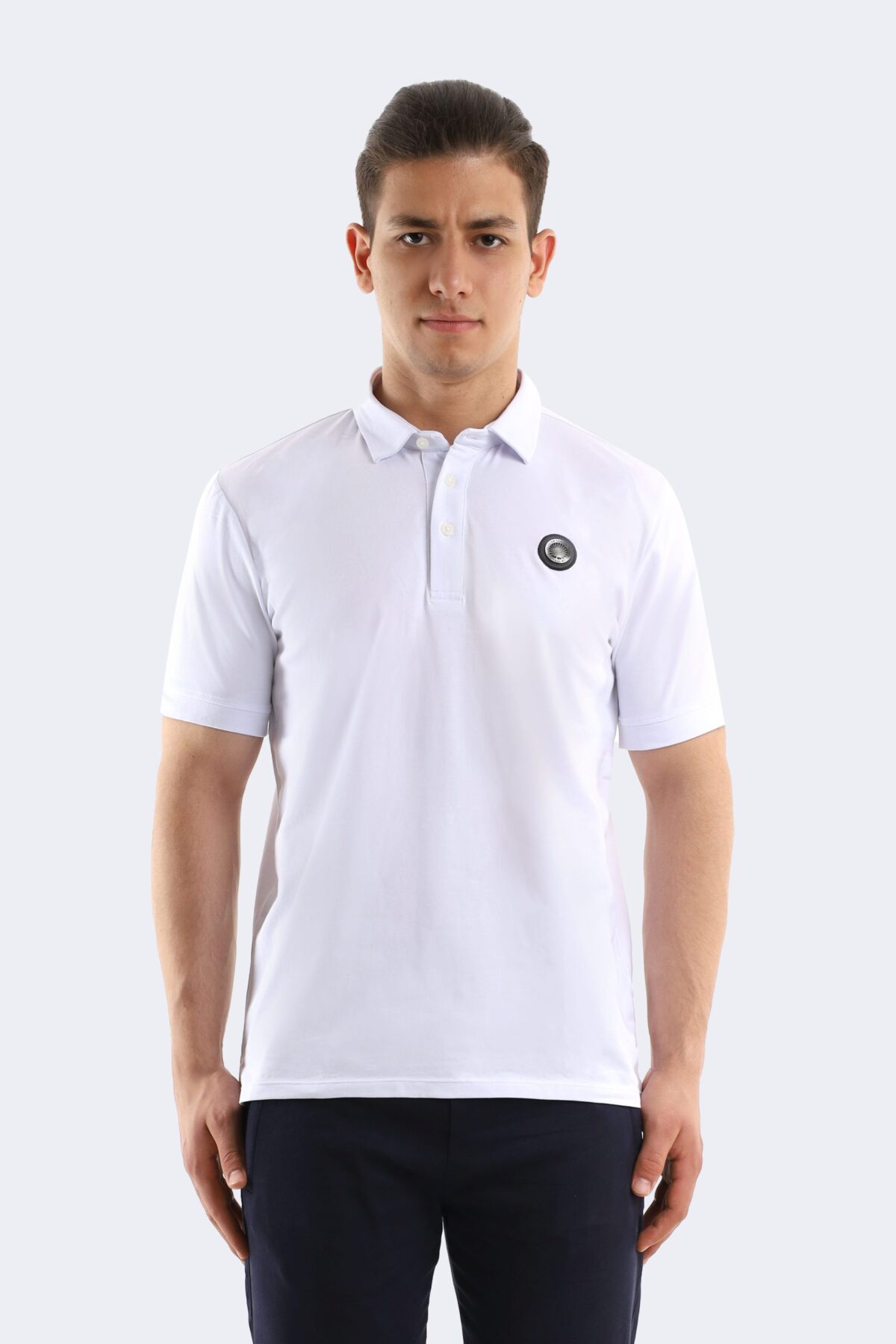 Layyagosta polo shirt with metal logo - Image 1