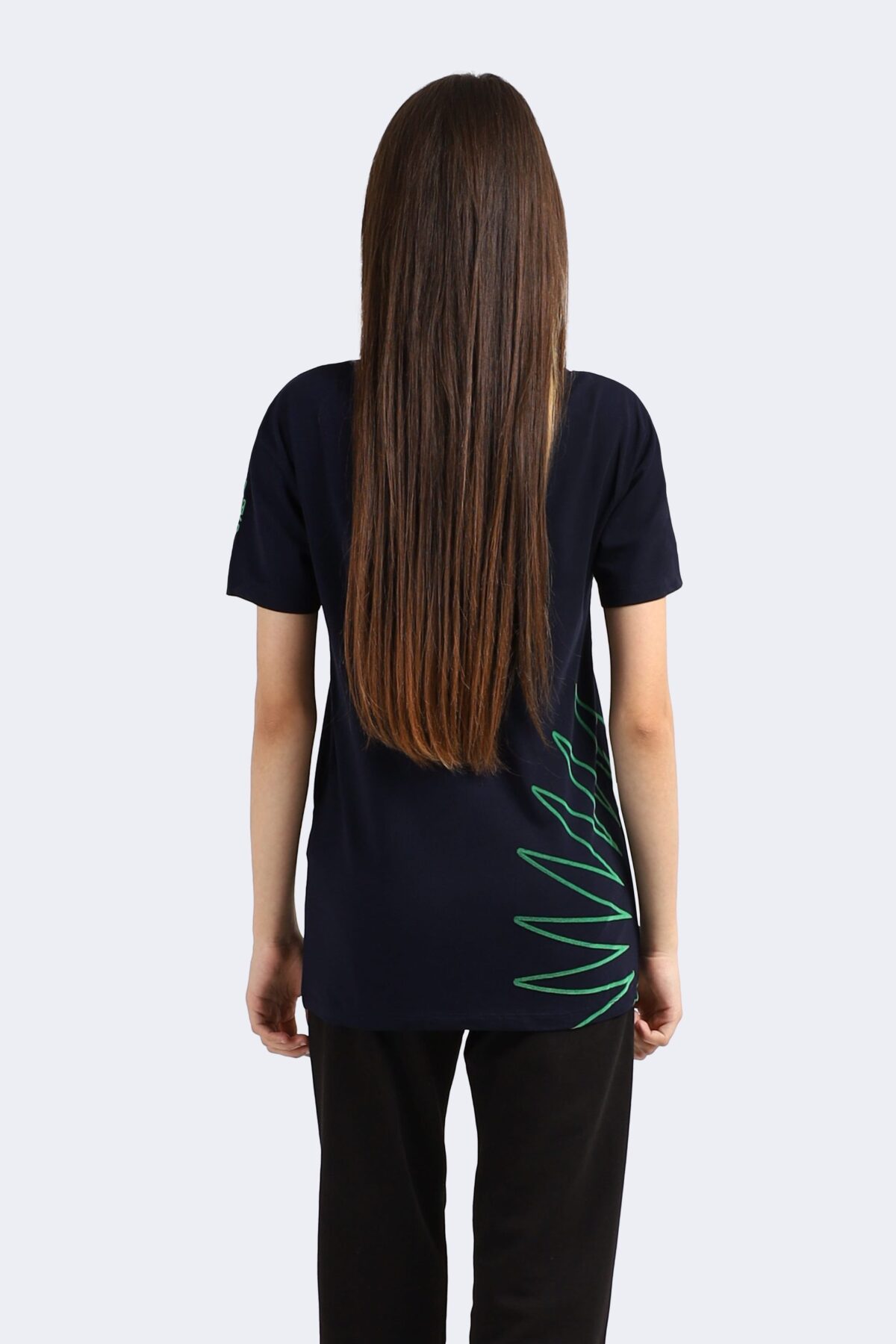 Leaf Printed Cotton T-shirt - Image 3
