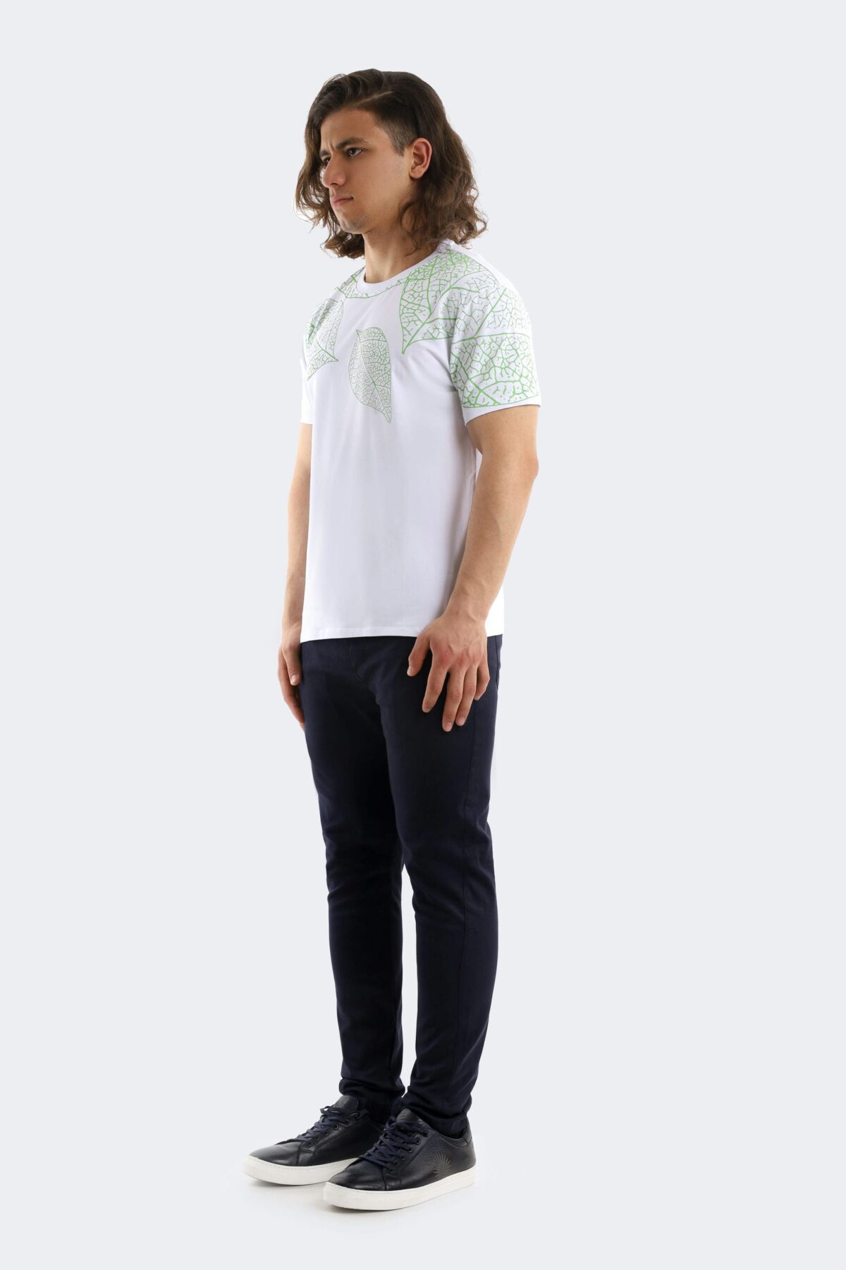Leaf printed cotton t-shirt - Image 3