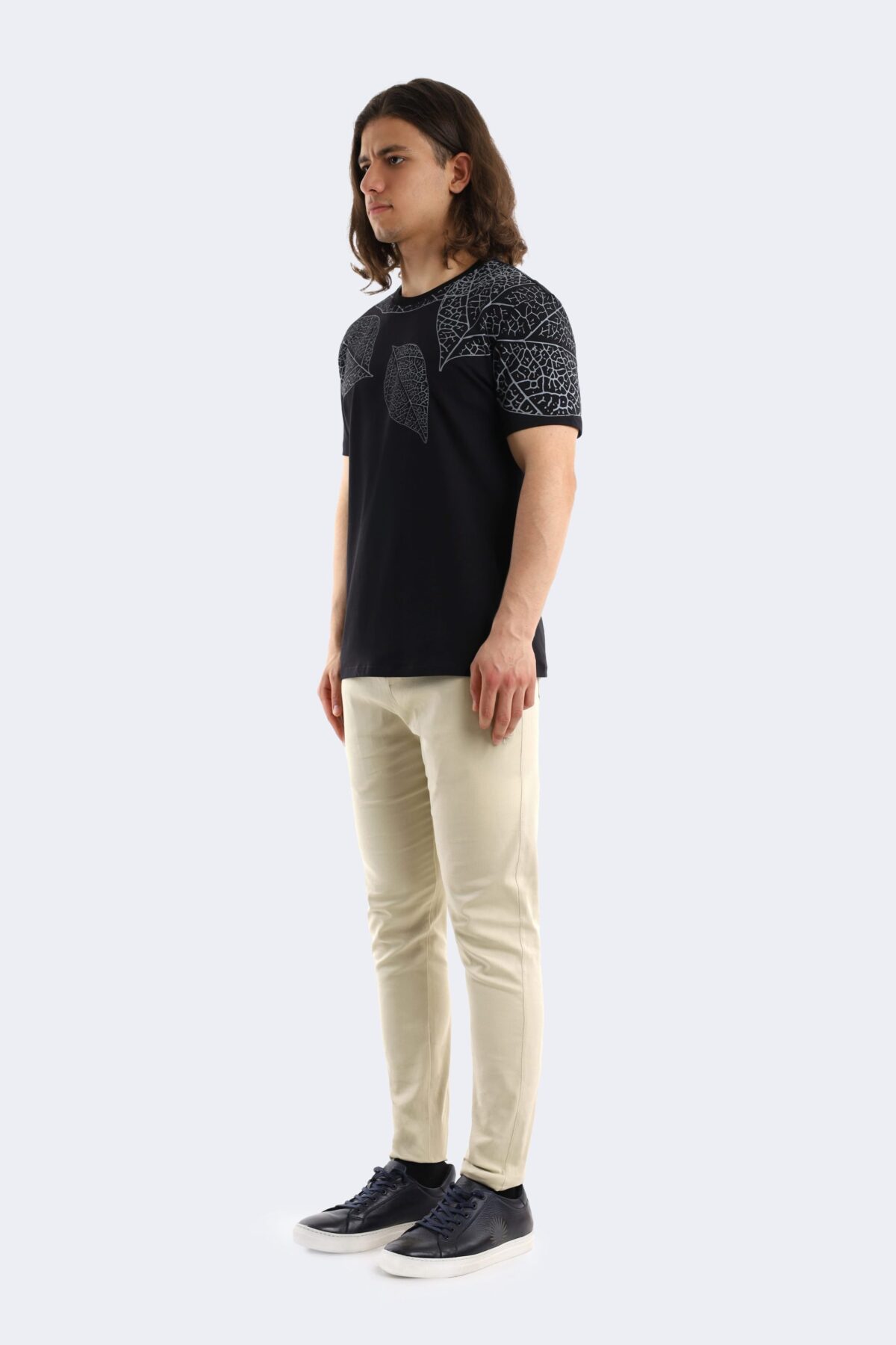 Leaf printed cotton t-shirt - Image 3