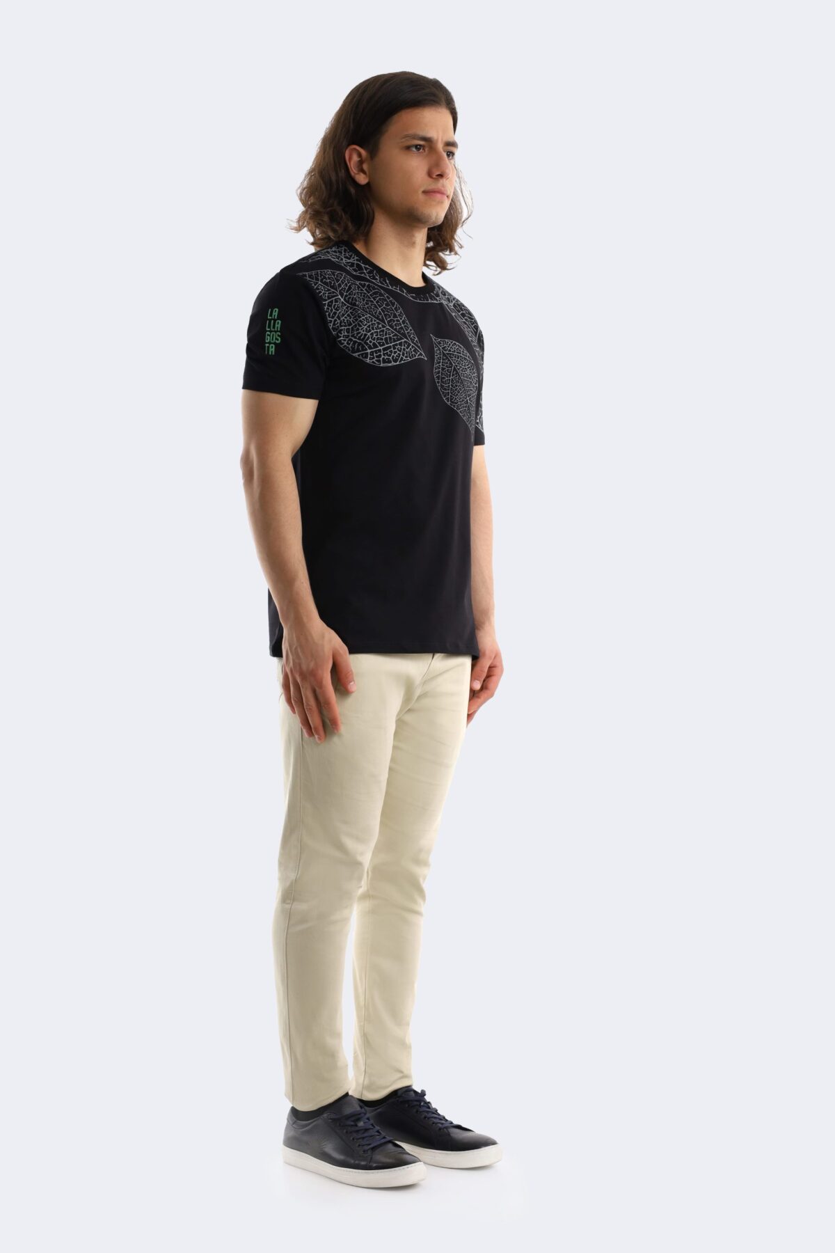 Leaf printed cotton t-shirt - Image 2