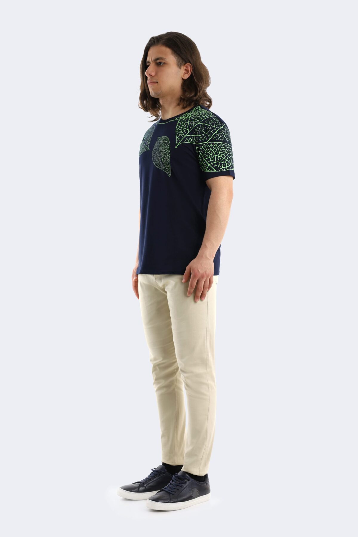 Leaf printed cotton t-shirt - Image 3