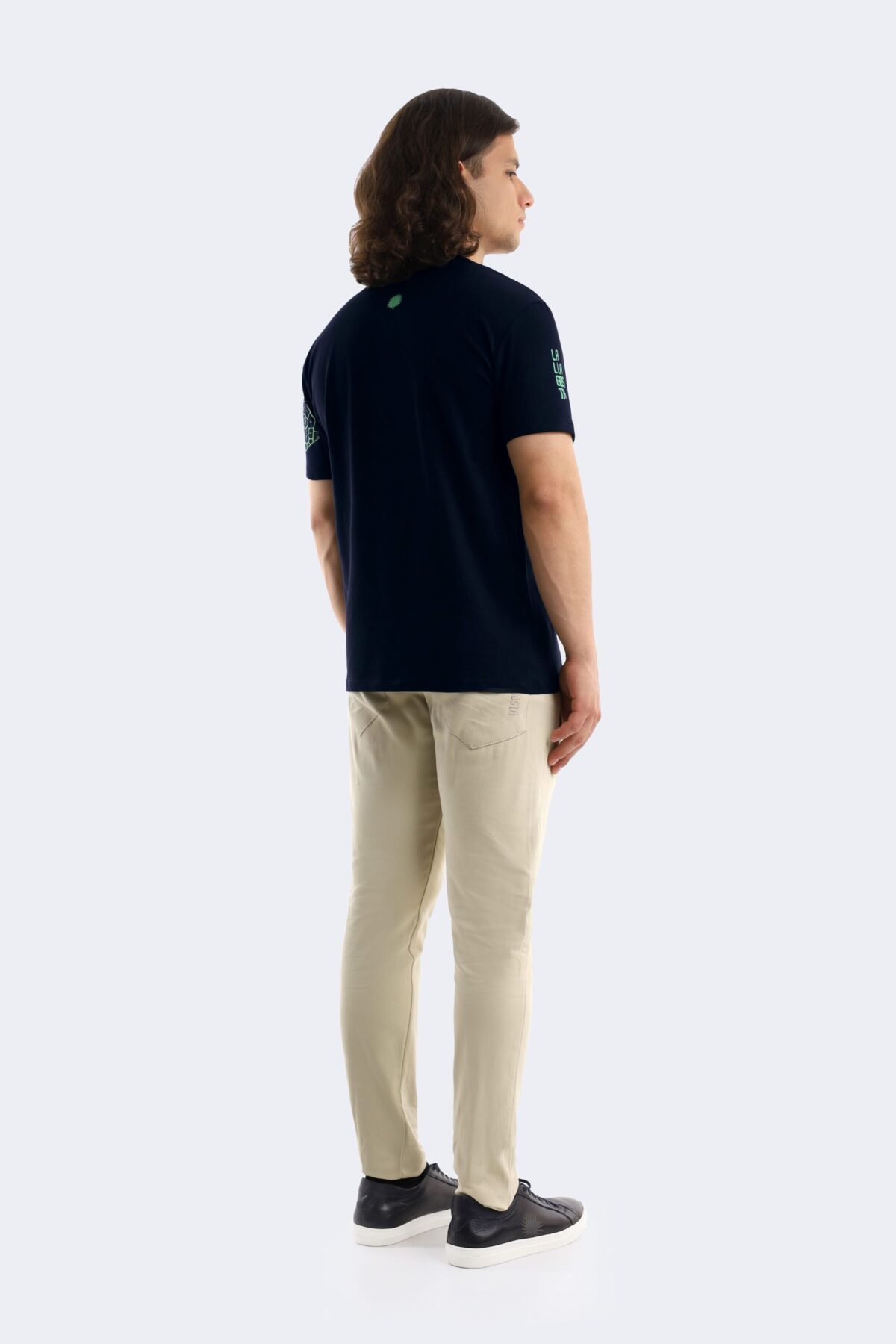 Leaf printed cotton t-shirt - Image 4