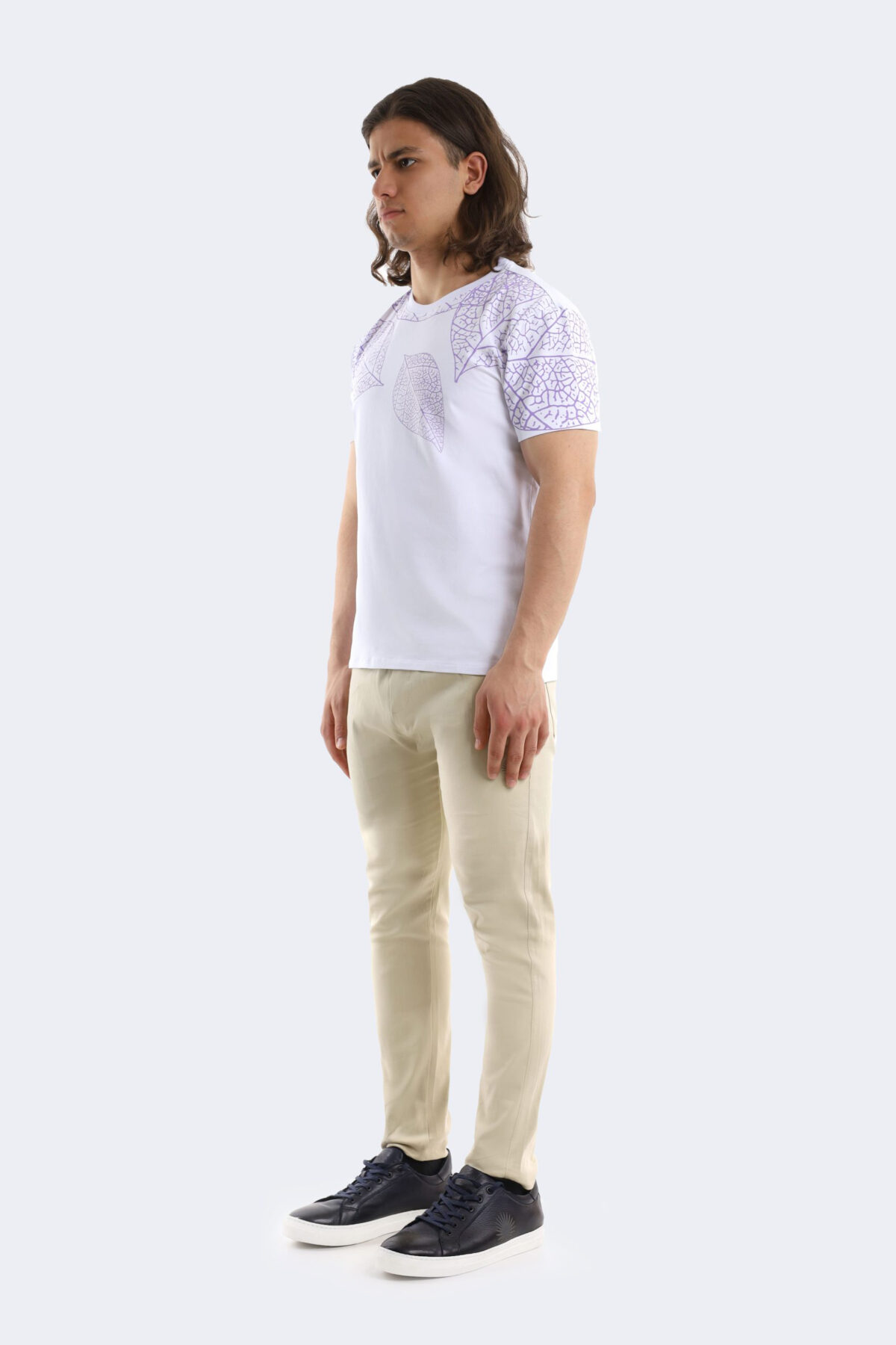 Leaf printed cotton t-shirt - Image 3