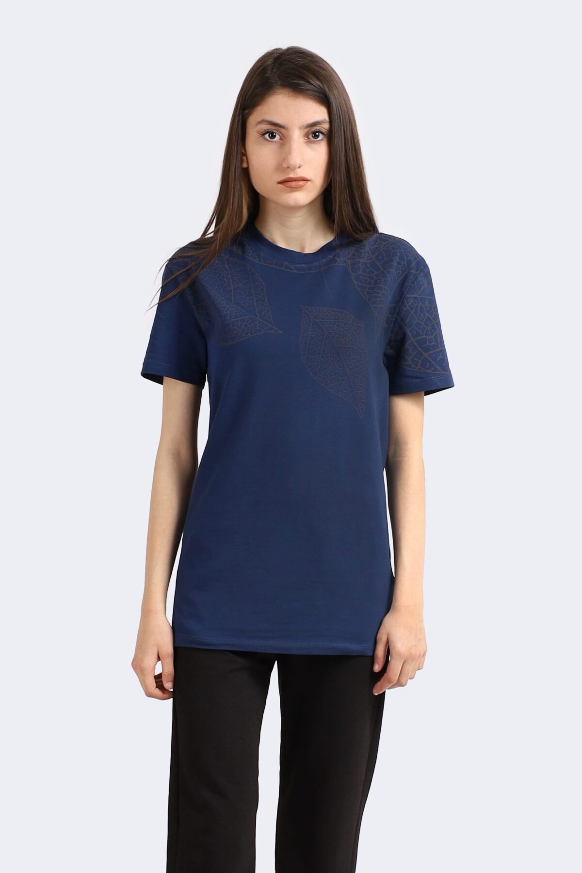 Leaf Patterned Women T-Shirt - Image 1