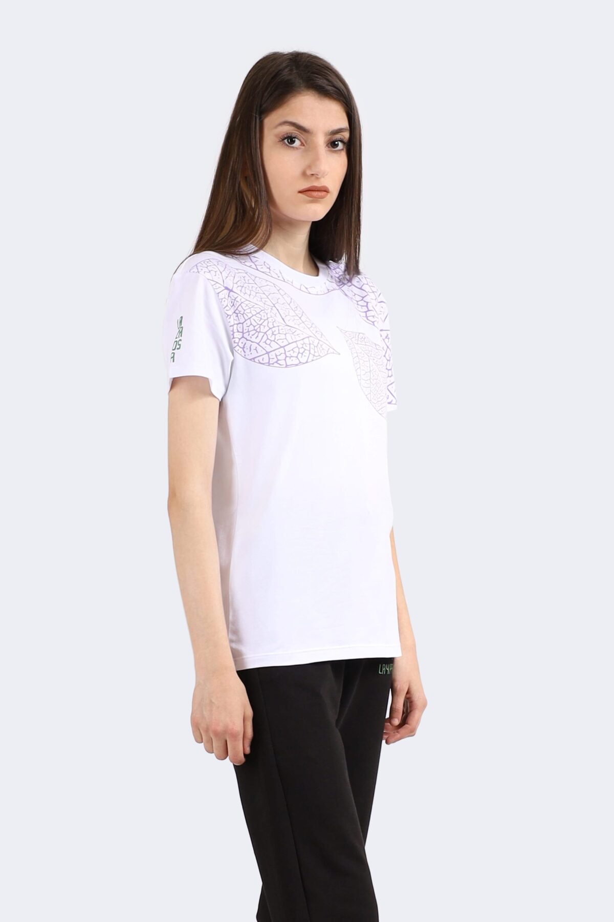 Leaf Patterned Women T-Shirt - Image 2