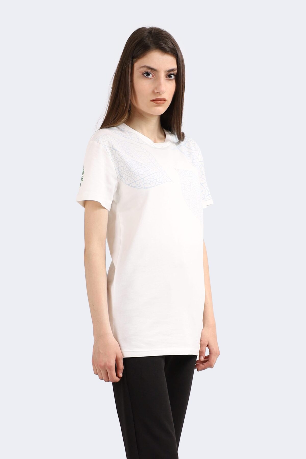 Leaf Patterned Women T-Shirt - Image 2