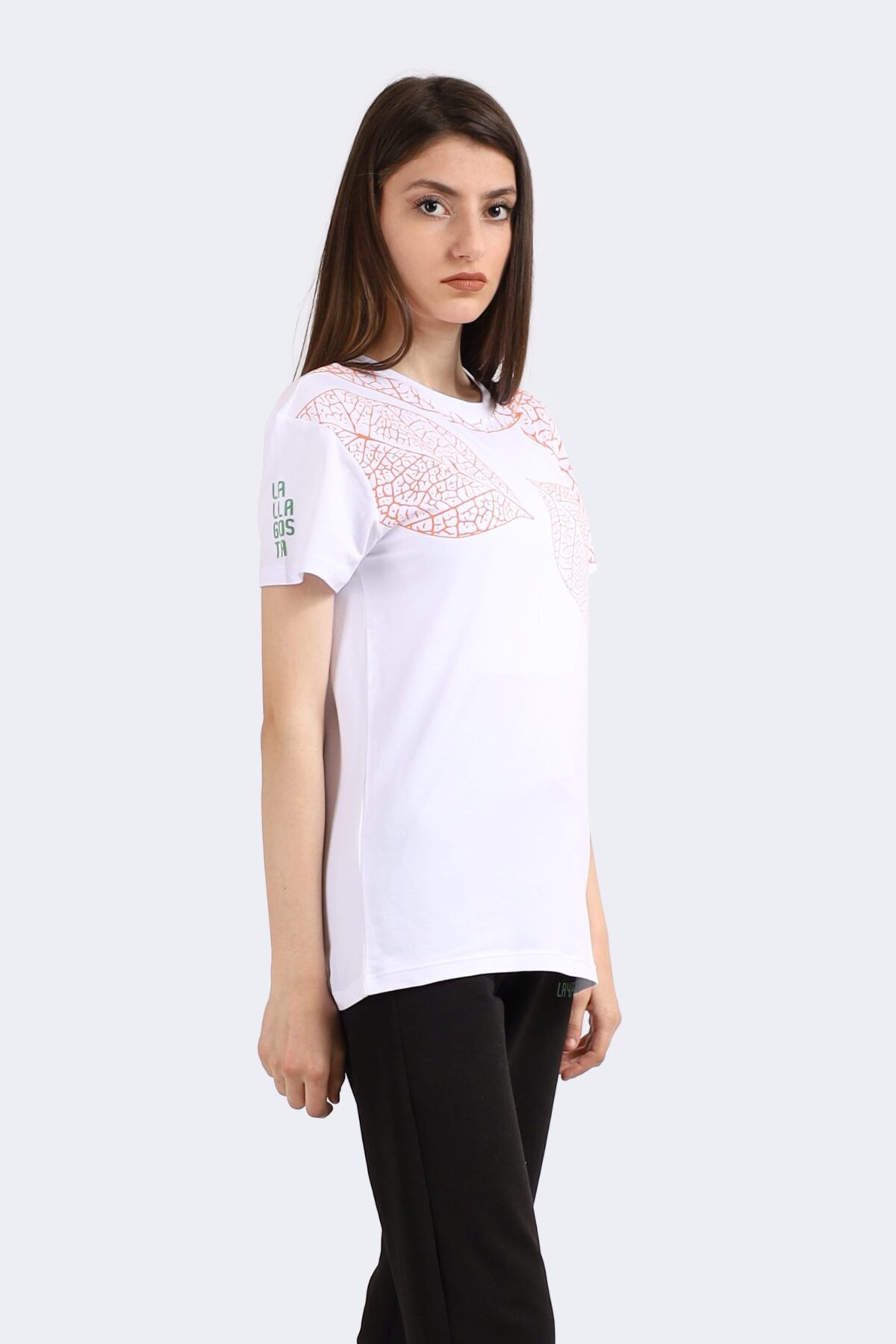 Leaf Patterned Women T-Shirt - Image 2