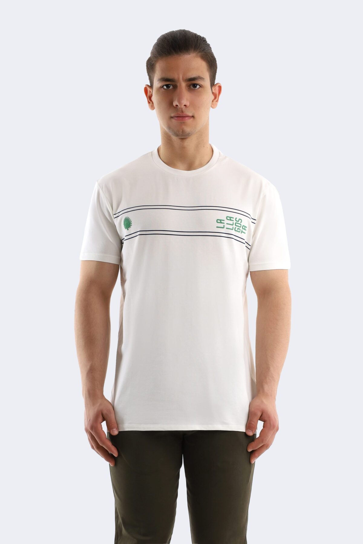 Double stripe cotton T-shirt - Image 1
