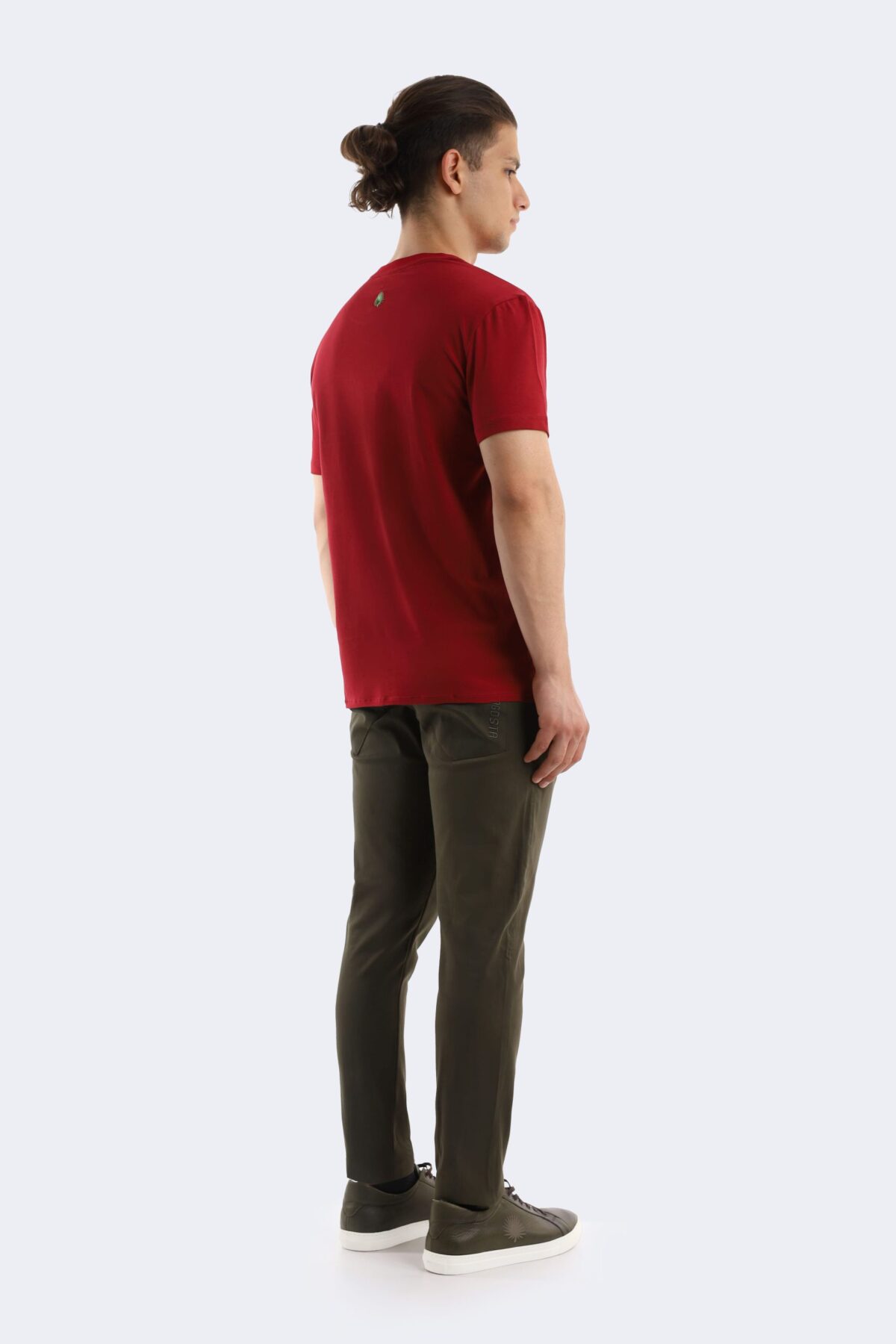 Embroidery printed cotton t-shirt - Image 4