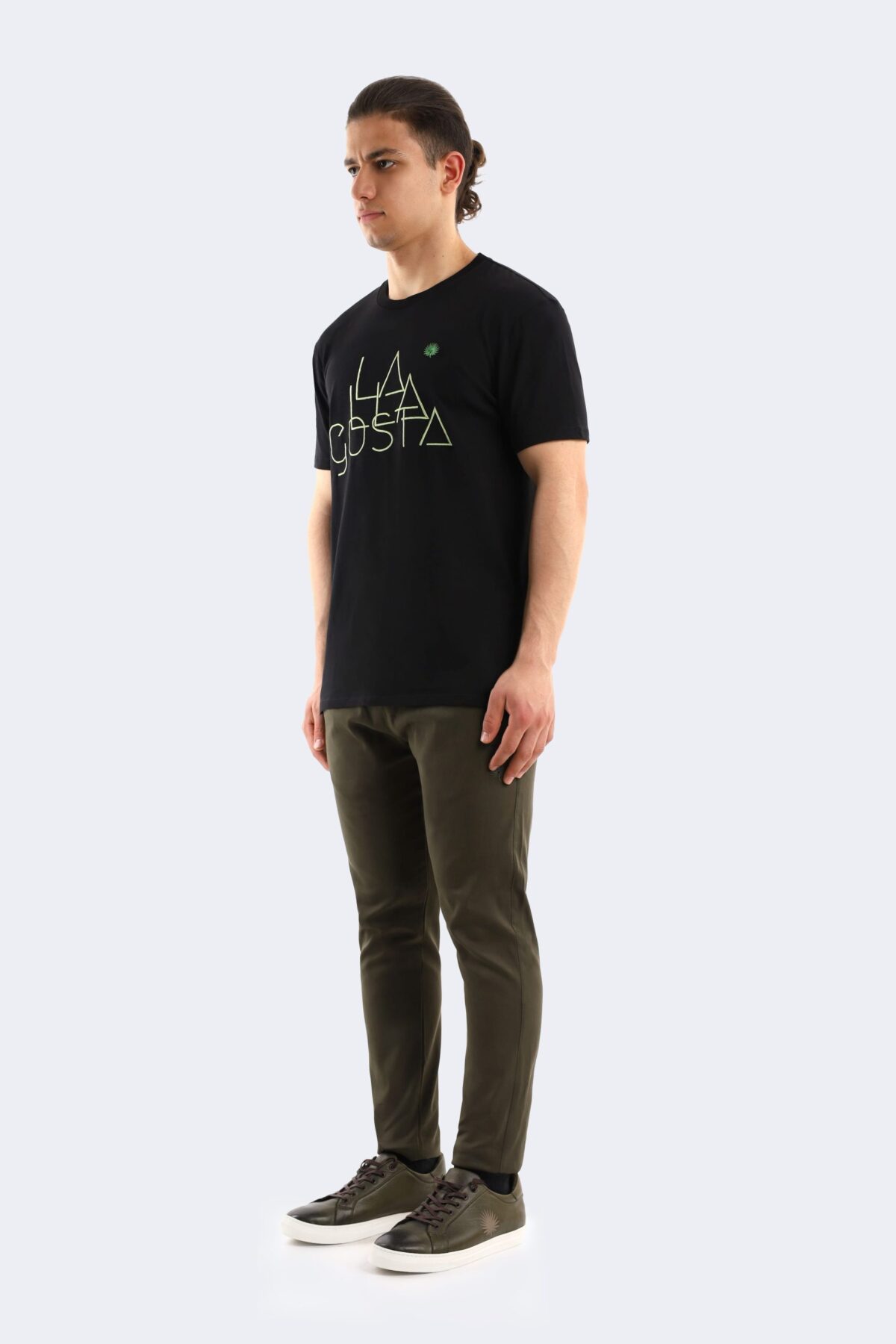 Embroidery printed cotton t-shirt - Image 3