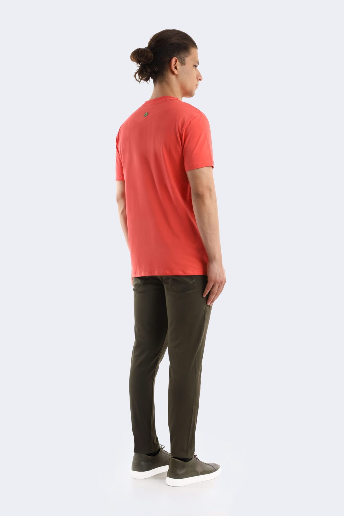 Embroidery printed cotton t-shirt - Image 4