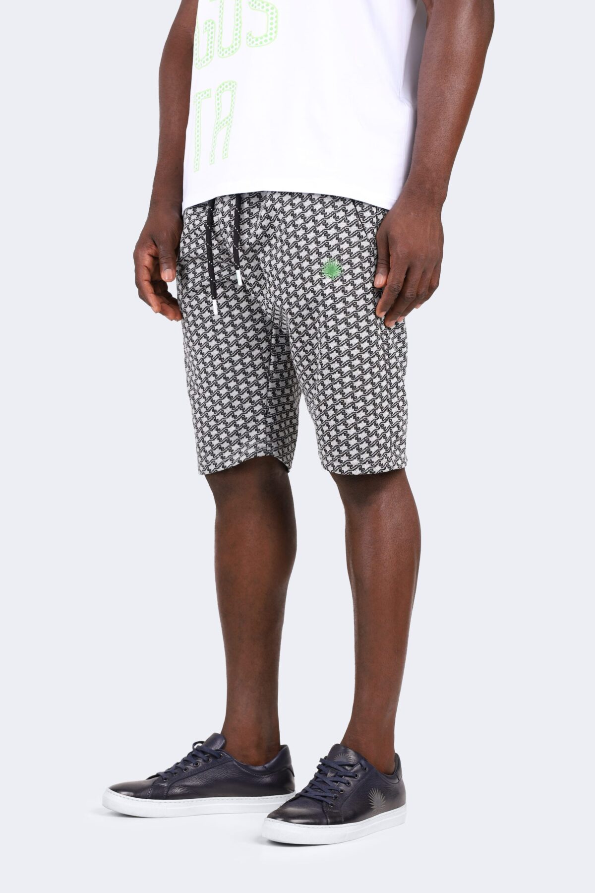 Cotton shorts with goose foot print - Image 3