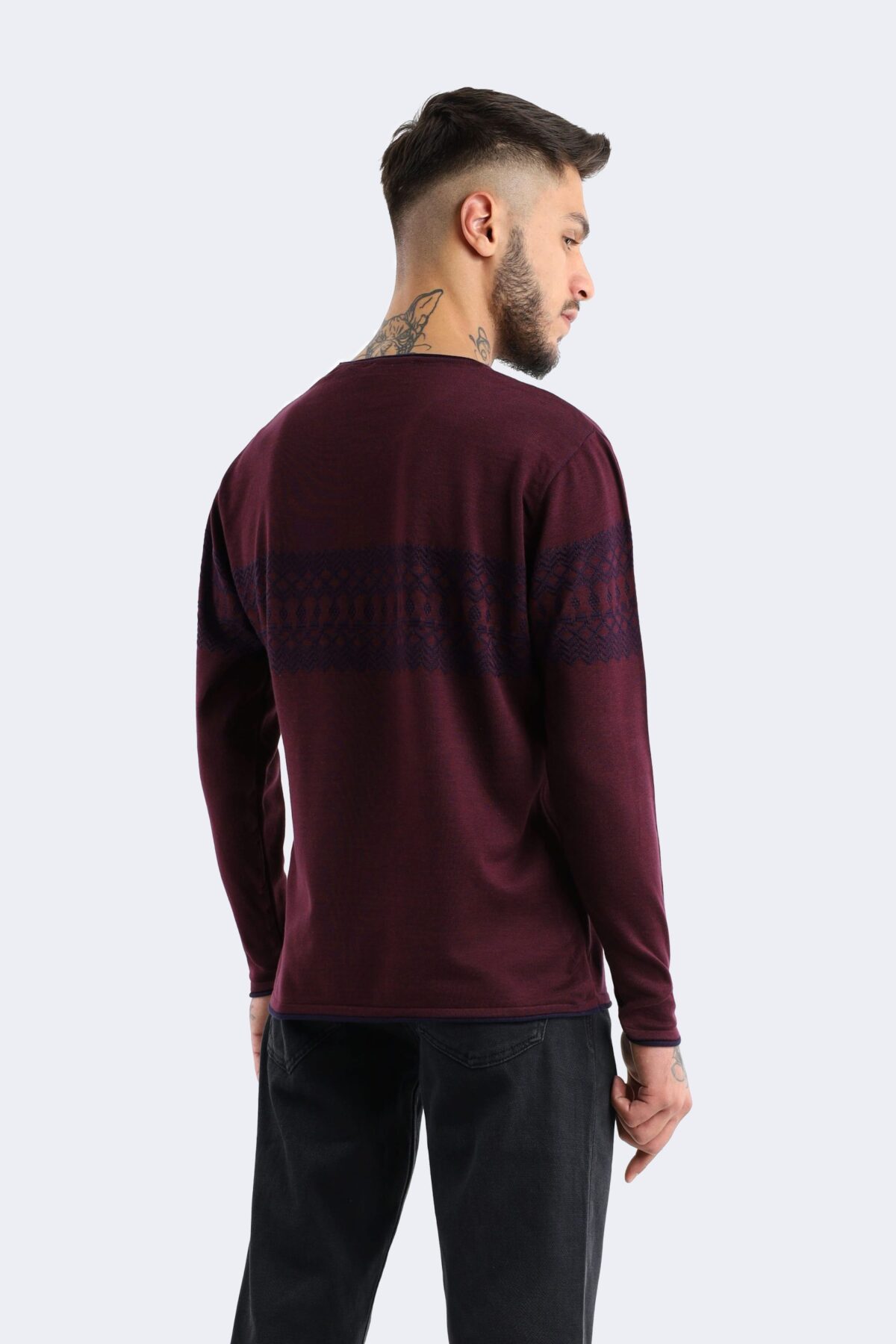 Square striped wool blend knitwear - Image 3