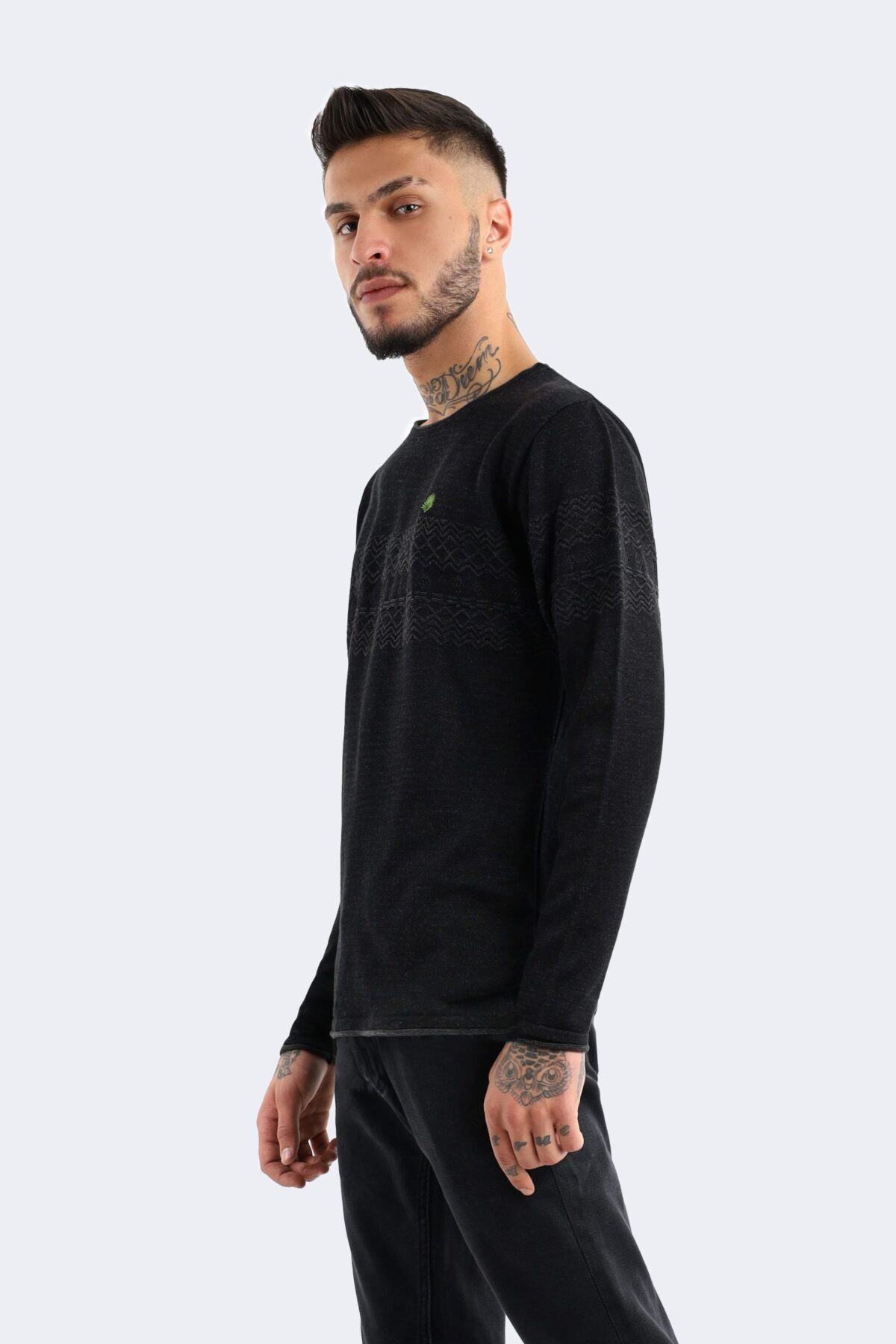 Square striped wool blend knitwear - Image 2