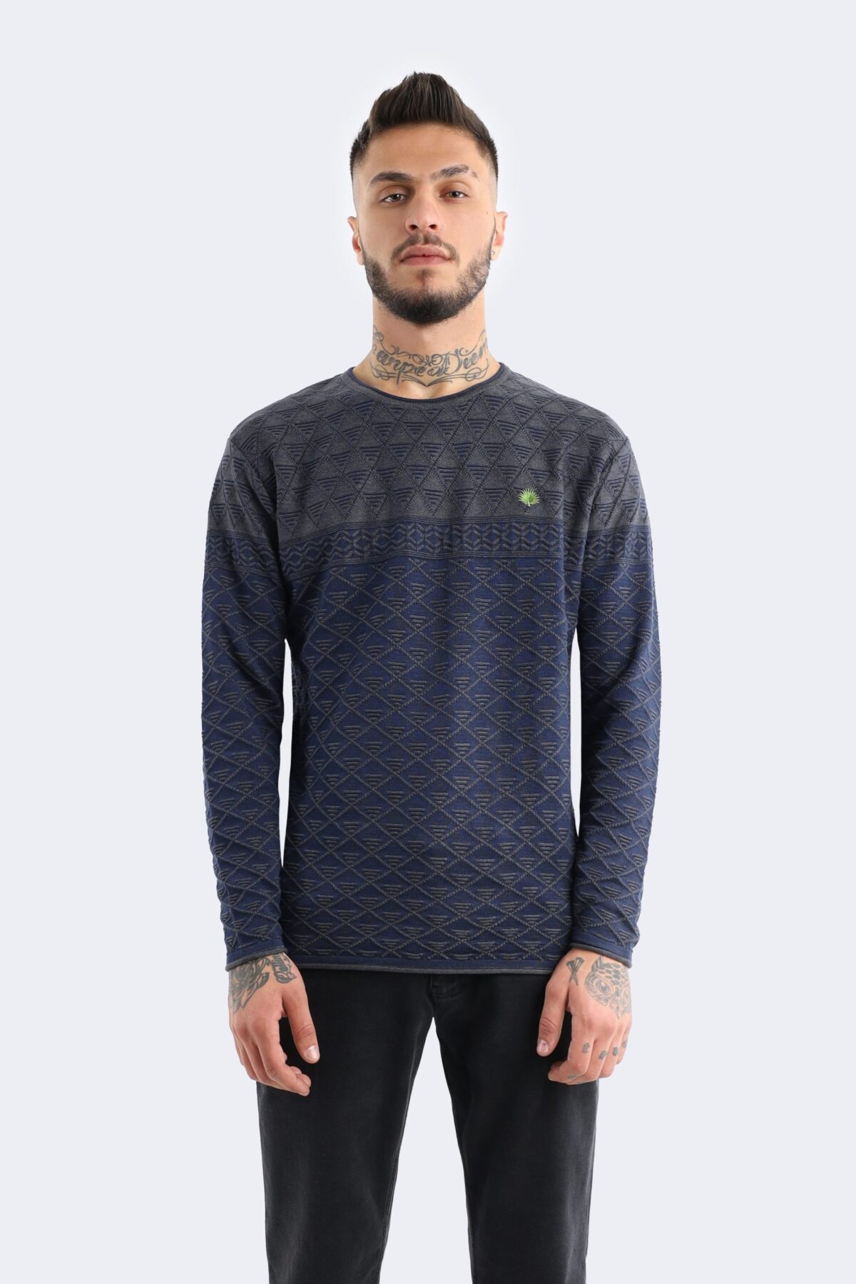 Men's jacquard knitwear - Image 1