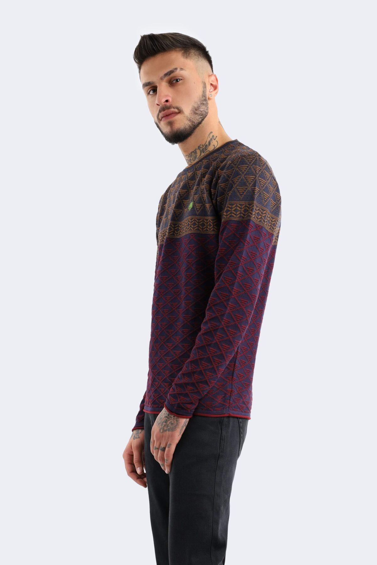 Men's jacquard knitwear - Image 2