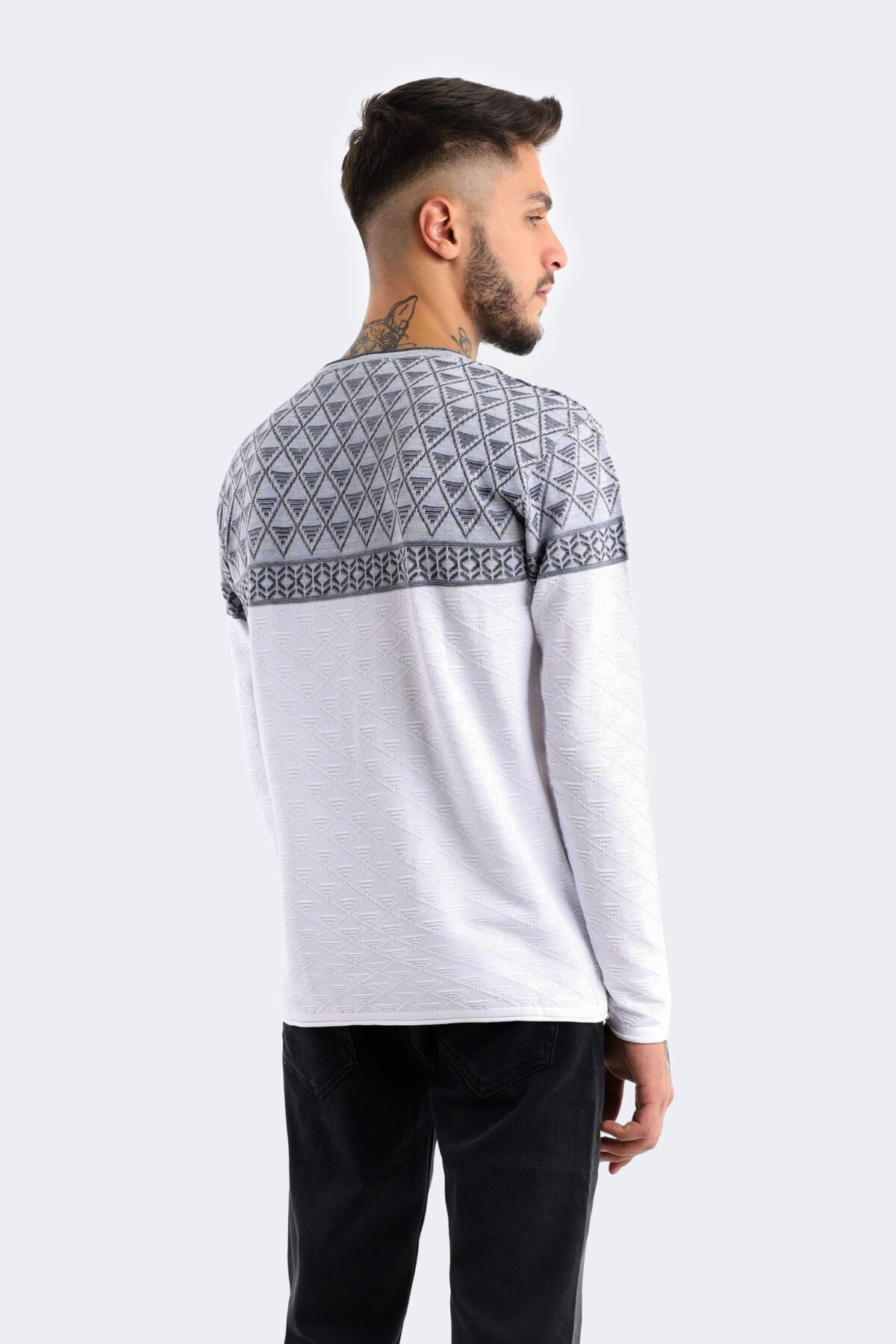 Men's jacquard knitwear - Image 3