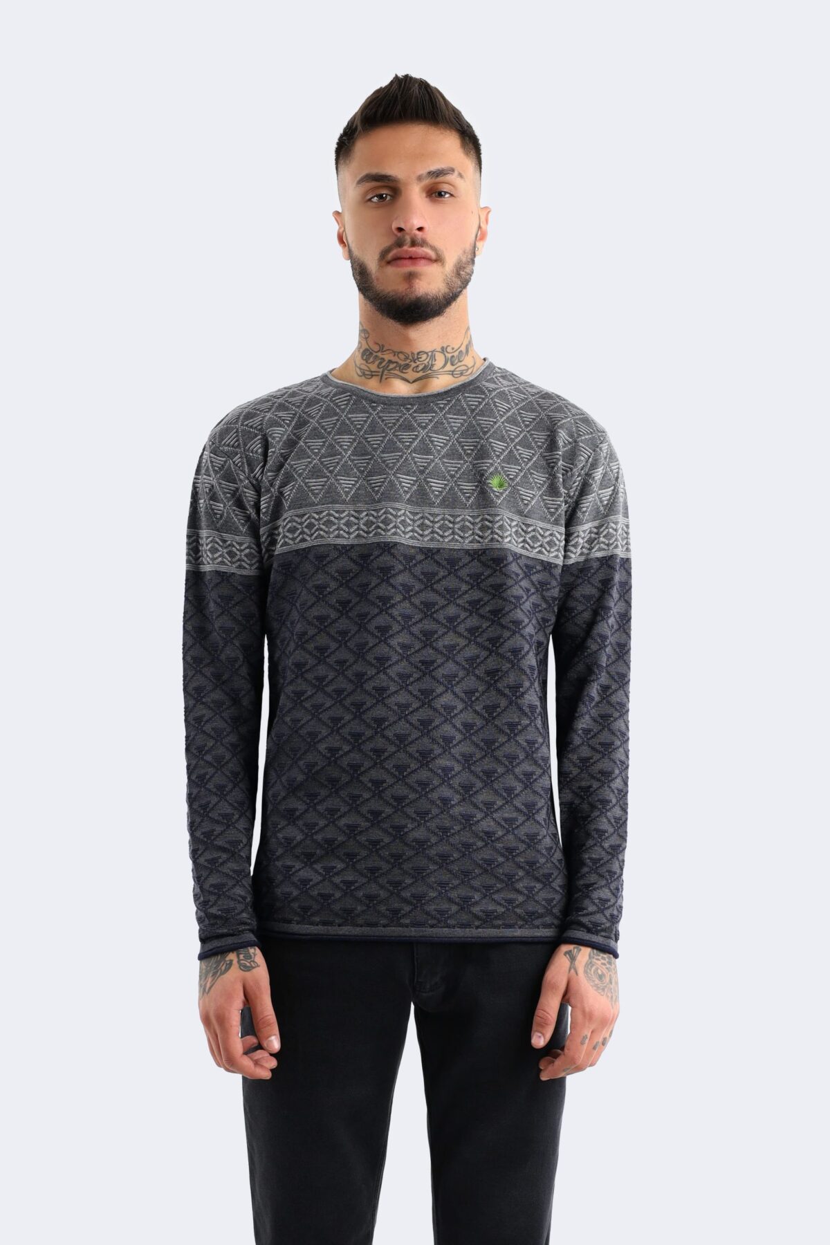 Men's jacquard knitwear - Image 1