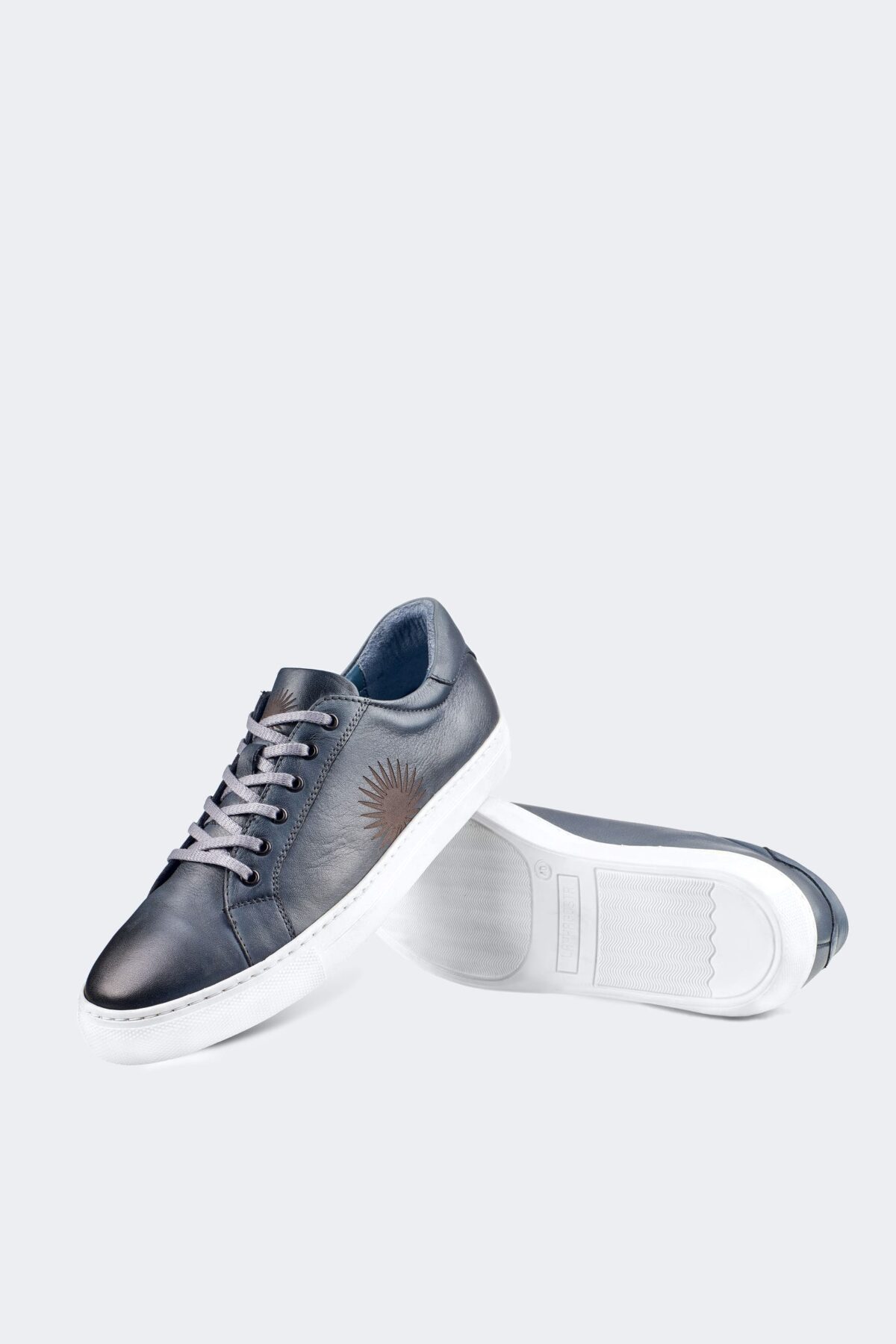 Logo Detailed Men's Leather Sneakers - Image 2