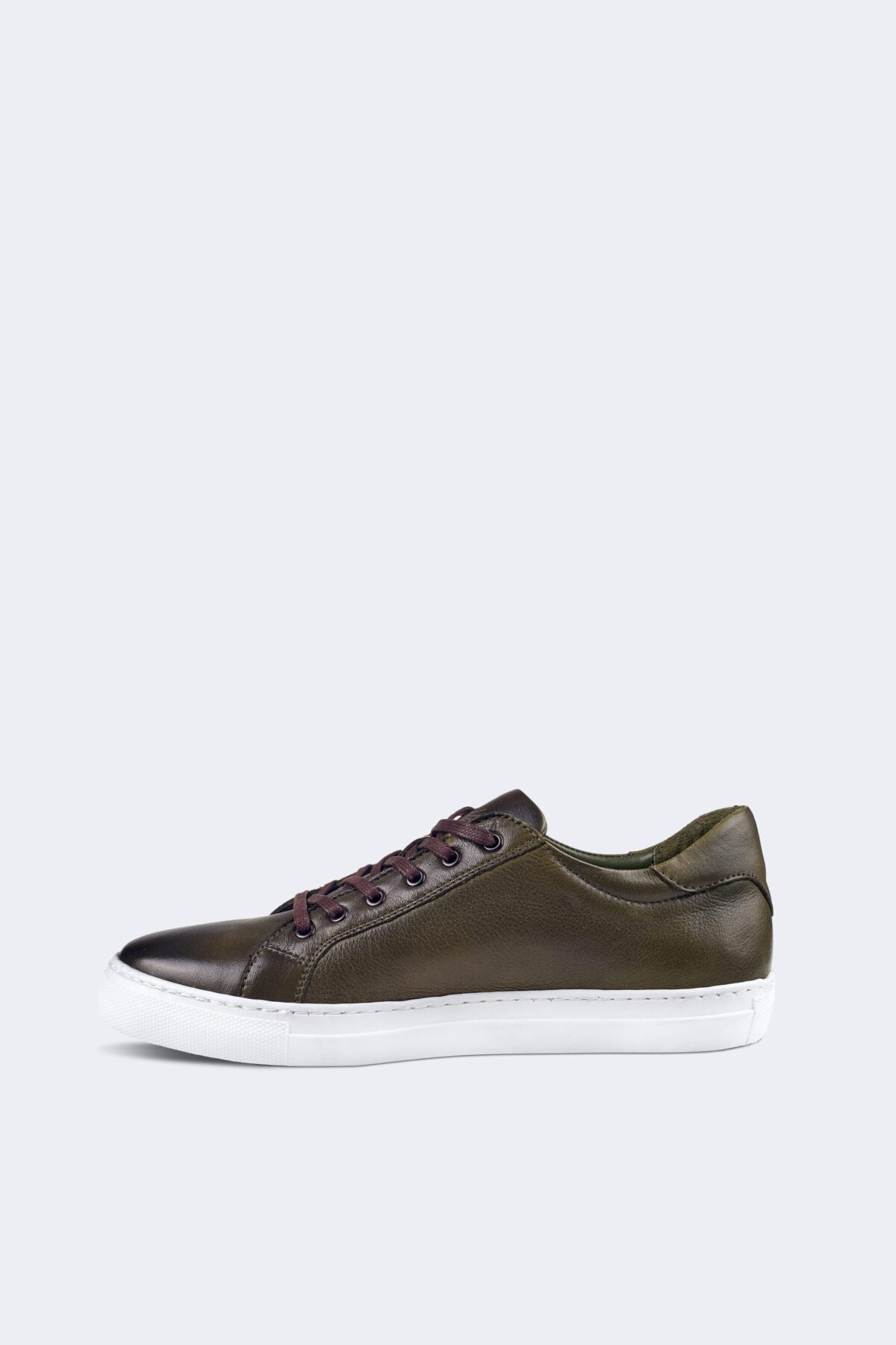 Logo Detailed Men's Leather Sneakers - Image 3