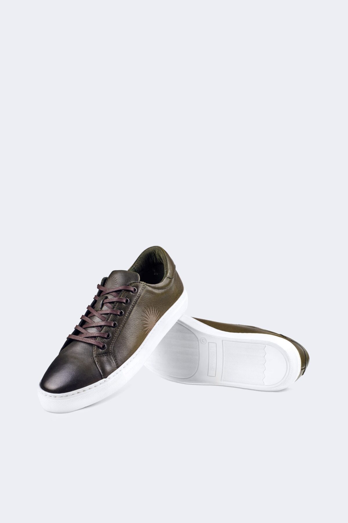 Logo Detailed Men's Leather Sneakers - Image 2