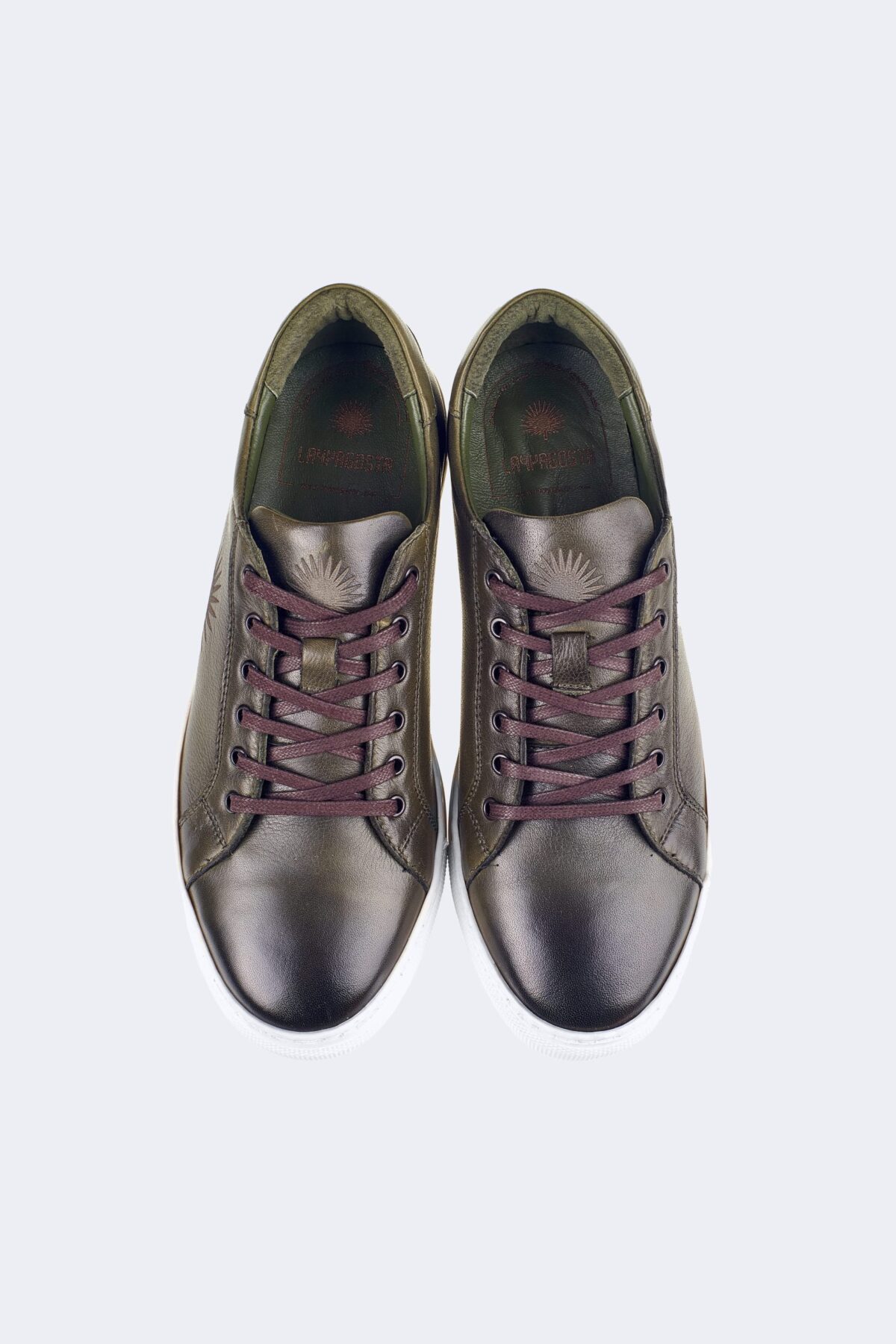 Logo Detailed Men's Leather Sneakers - Image 4