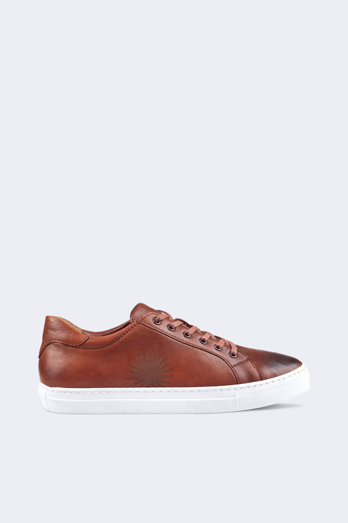 Logo Detailed Men's Leather Sneakers - Image 1