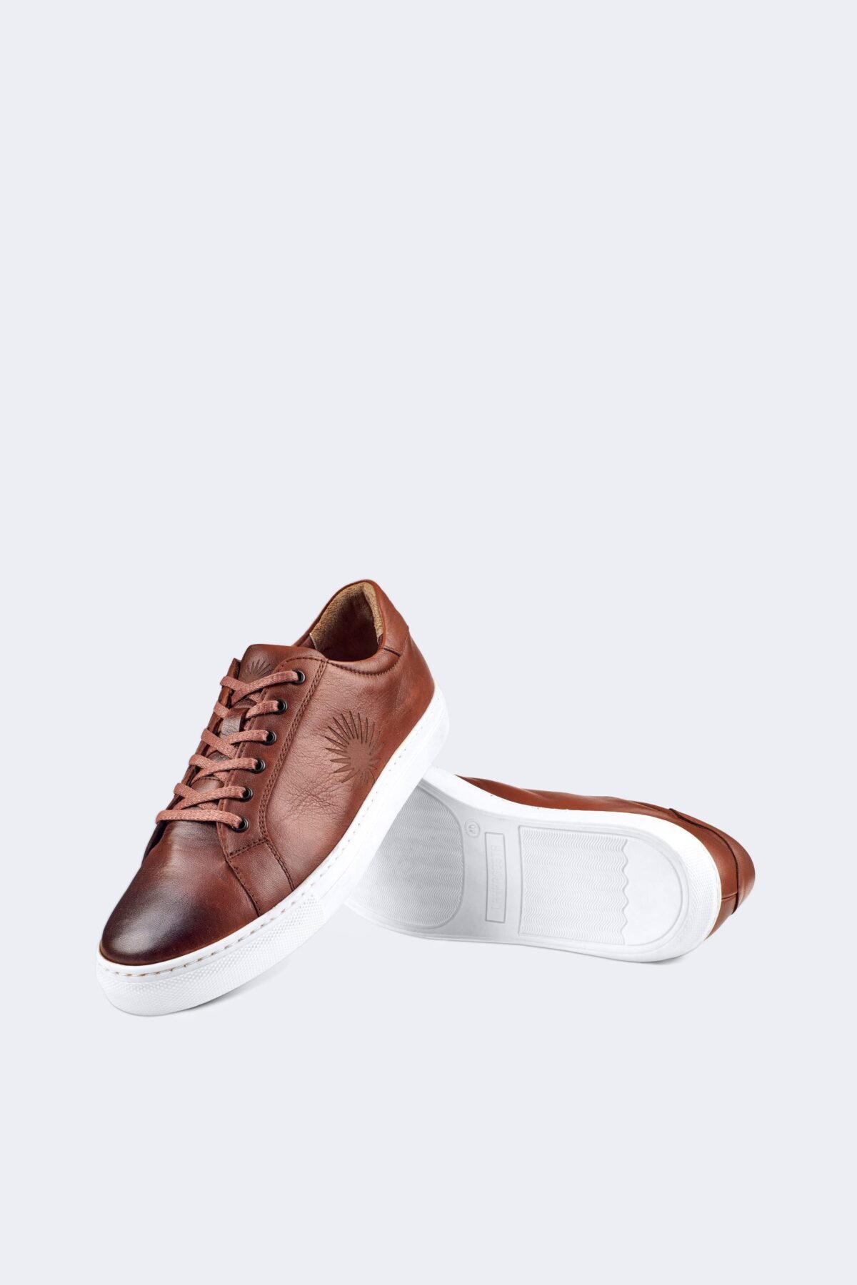 Logo Detailed Men's Leather Sneakers - Image 2