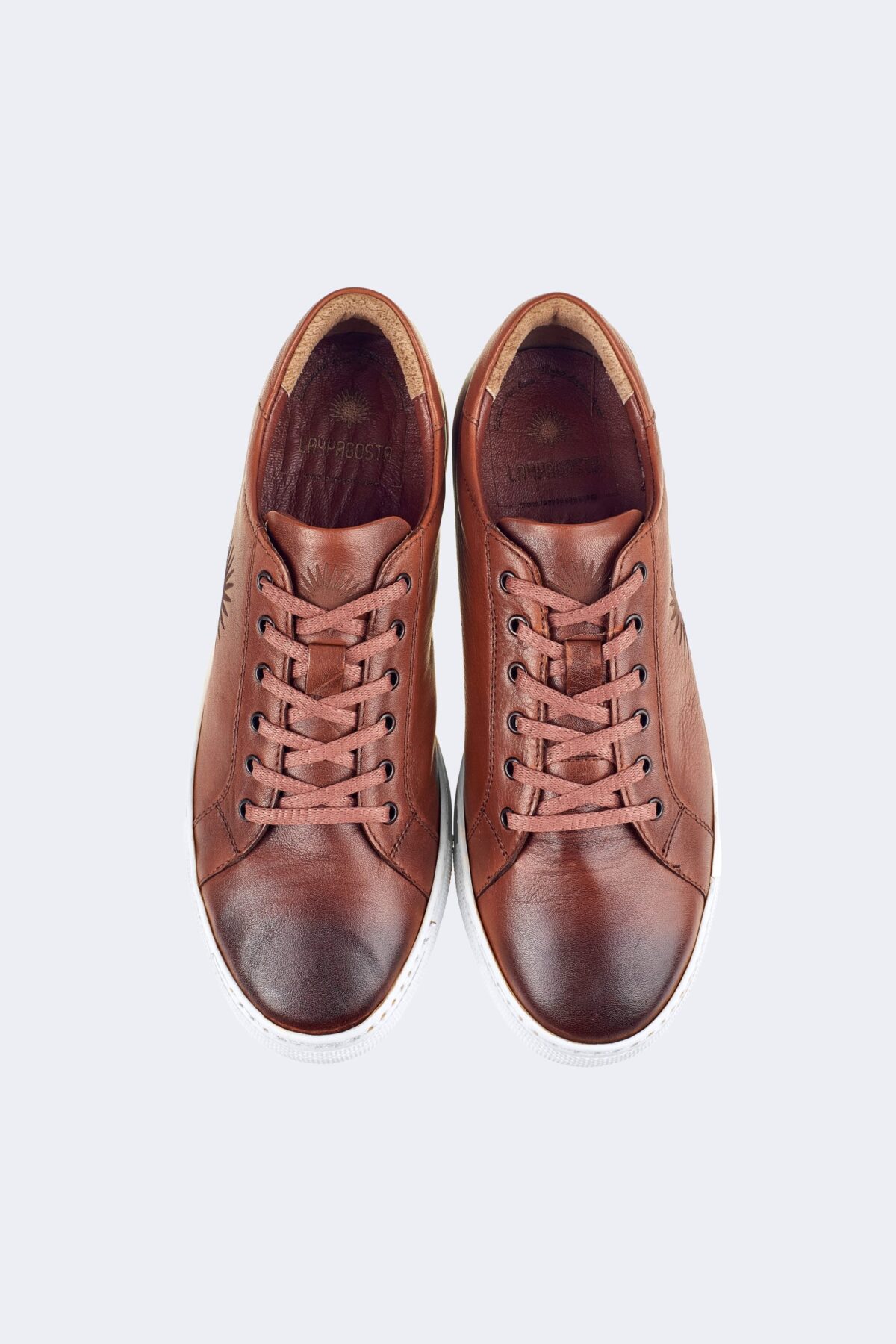 Logo Detailed Men's Leather Sneakers - Image 4