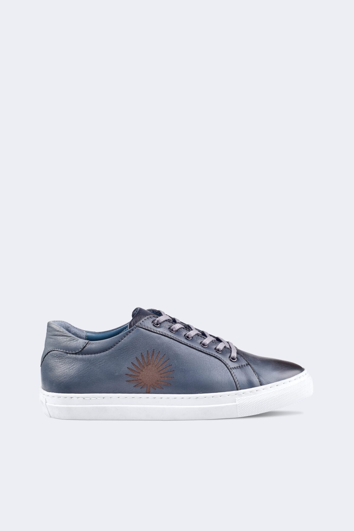 Logo Detailed Men's Leather Sneakers - Image 1