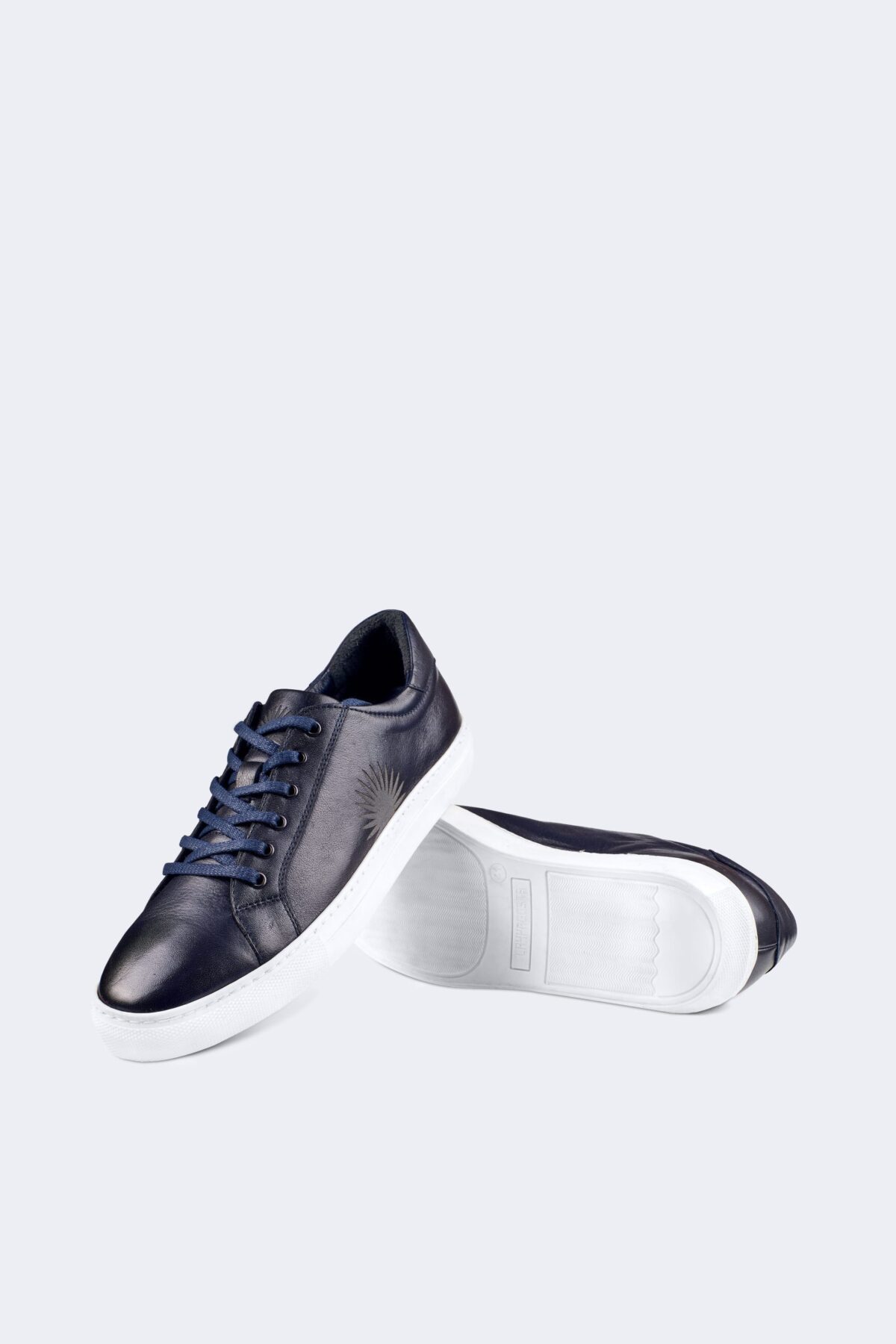 Logo Detailed Men's Leather Sneakers - Image 2