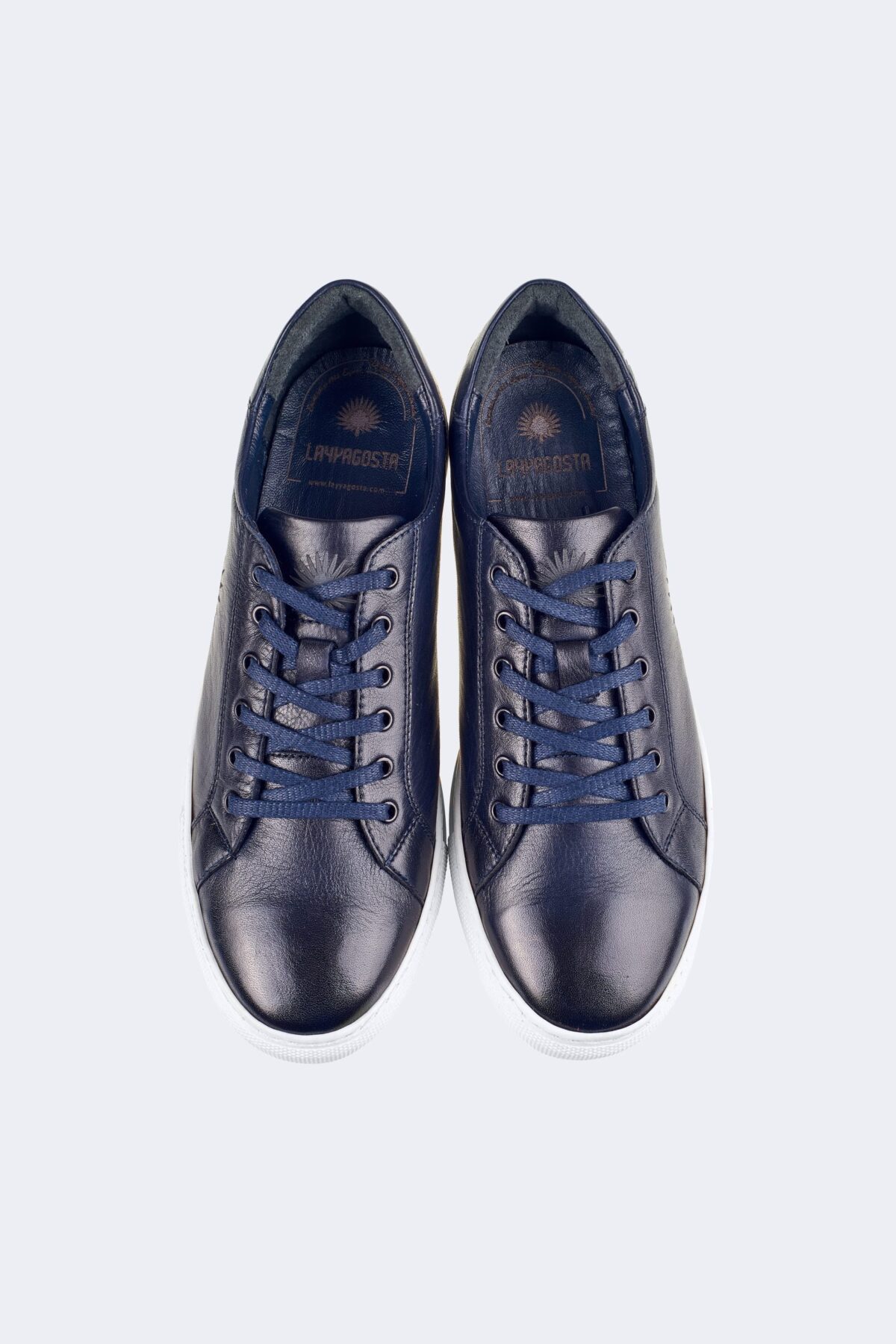 Logo Detailed Men's Leather Sneakers - Image 4