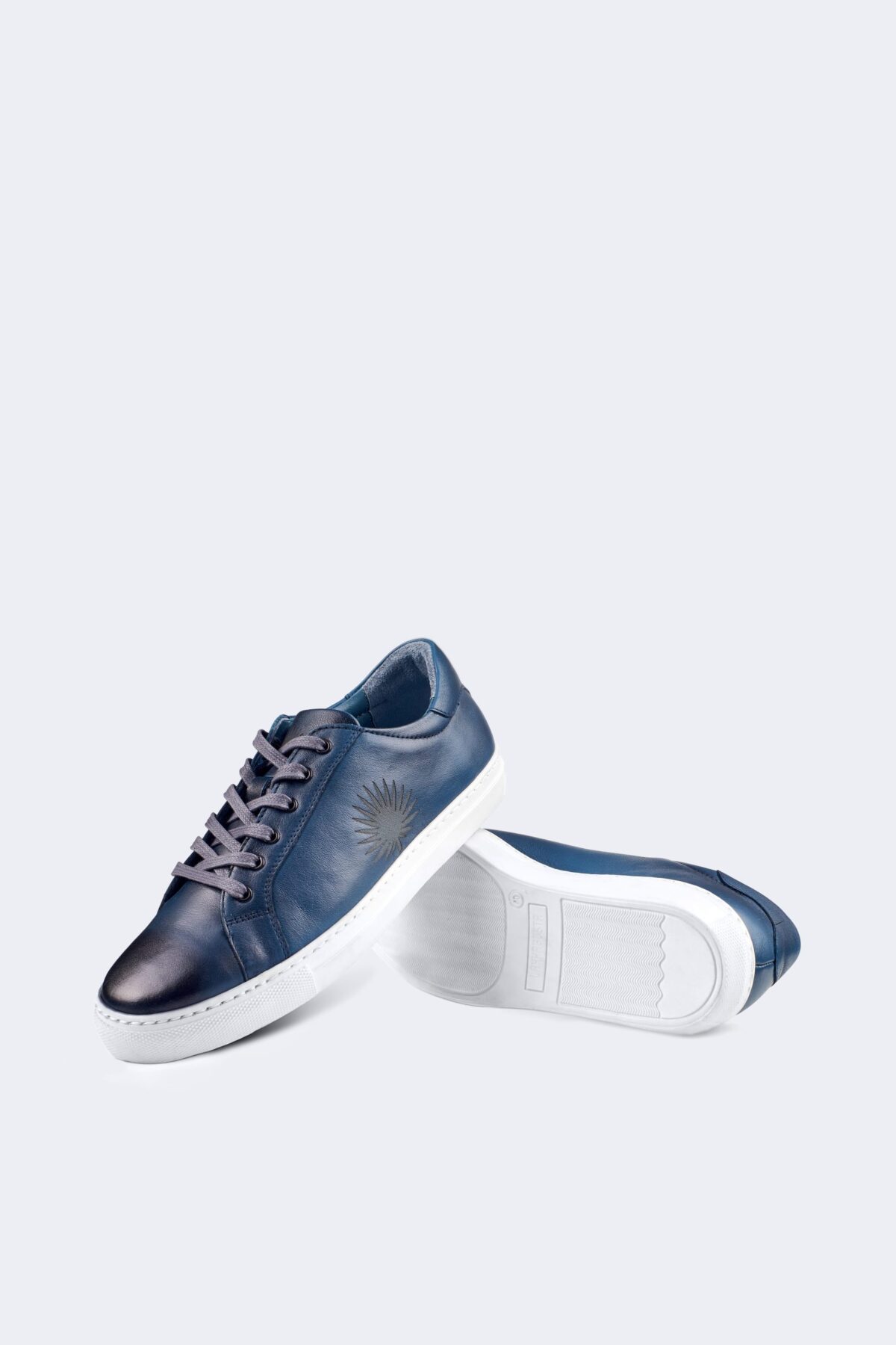 Logo Detailed Men's Leather Sneakers - Image 2