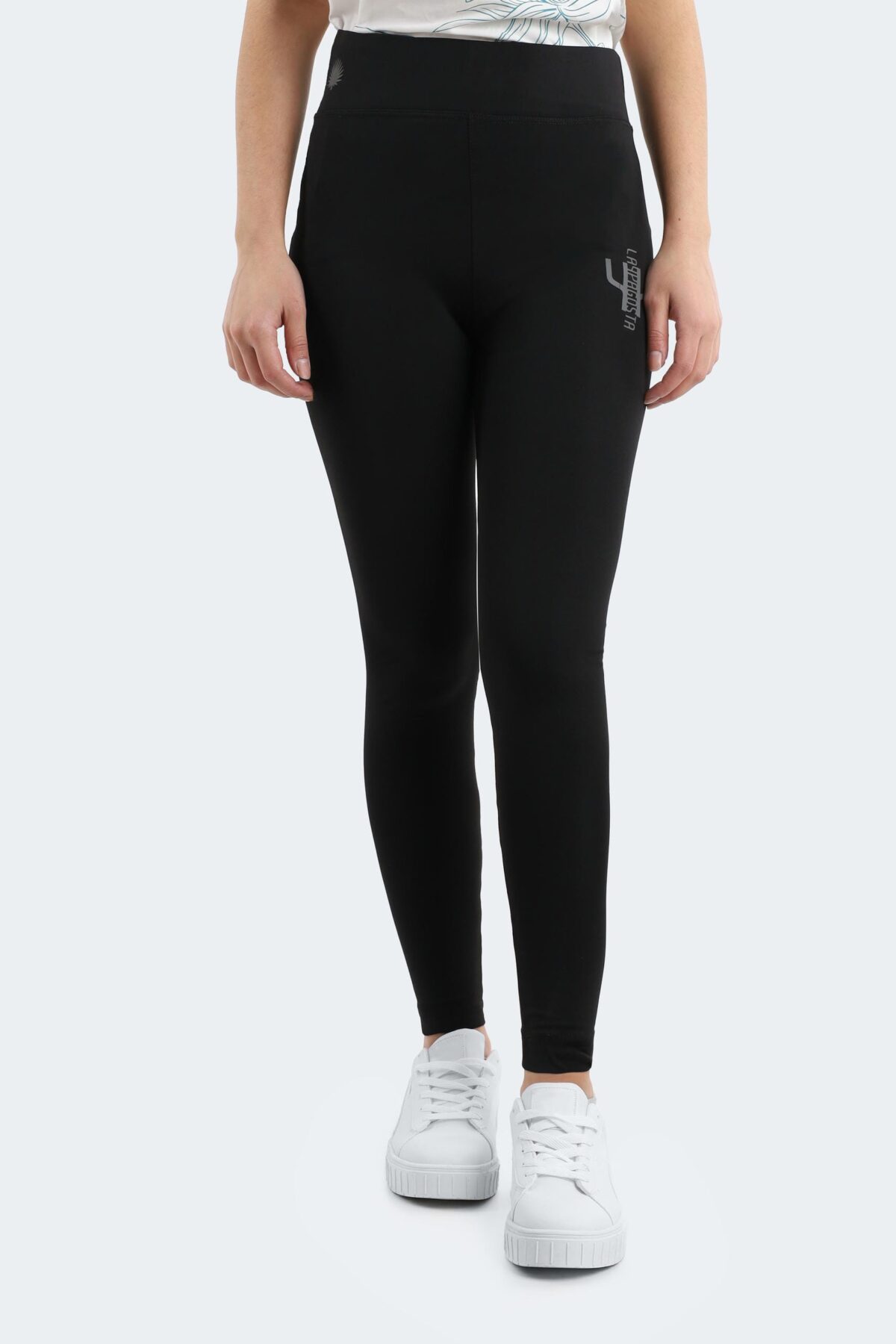 32510 (1) Stretch leggings with logo detail - Image 1