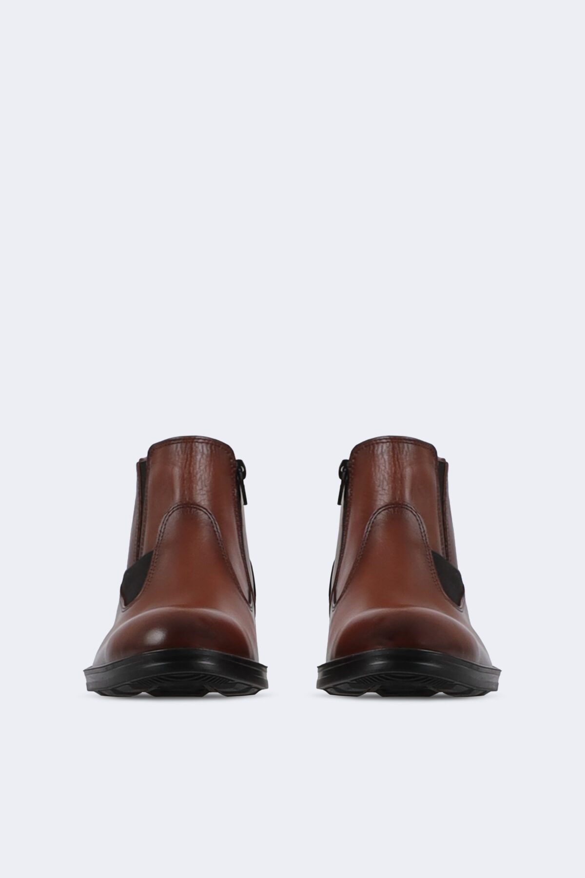 Leather Boots with Zipper - Image 2