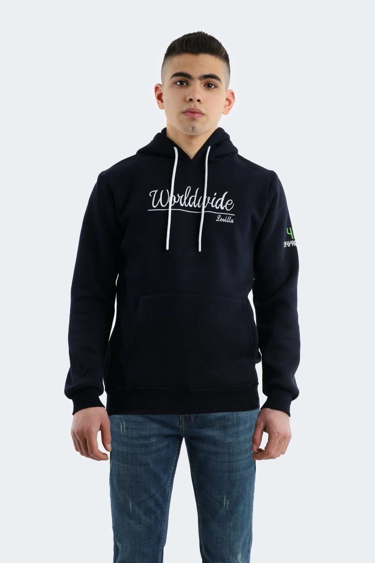 Layyagosta men's classic printed hooded sweatshirt - Image 1