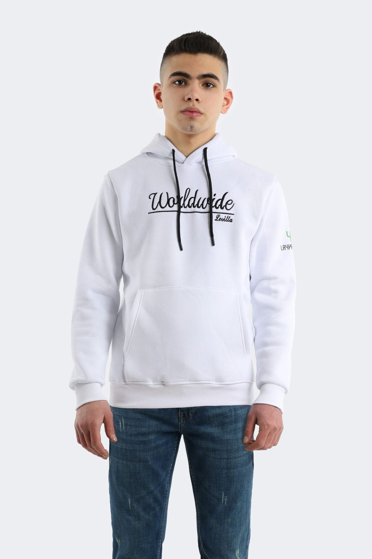 Layyagosta men's classic printed hooded sweatshirt - Image 1
