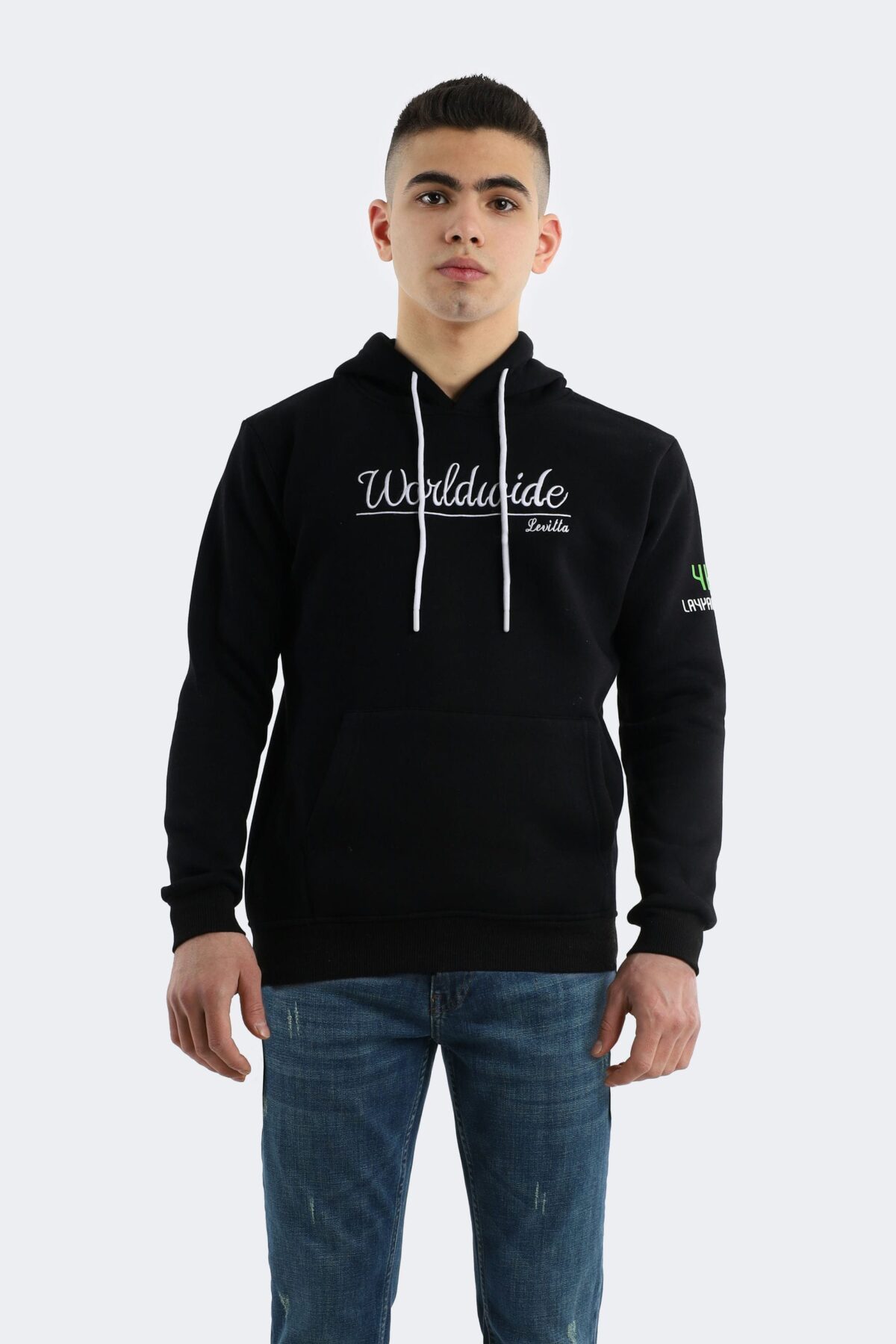 Layyagosta men's classic printed hooded sweatshirt - Image 1