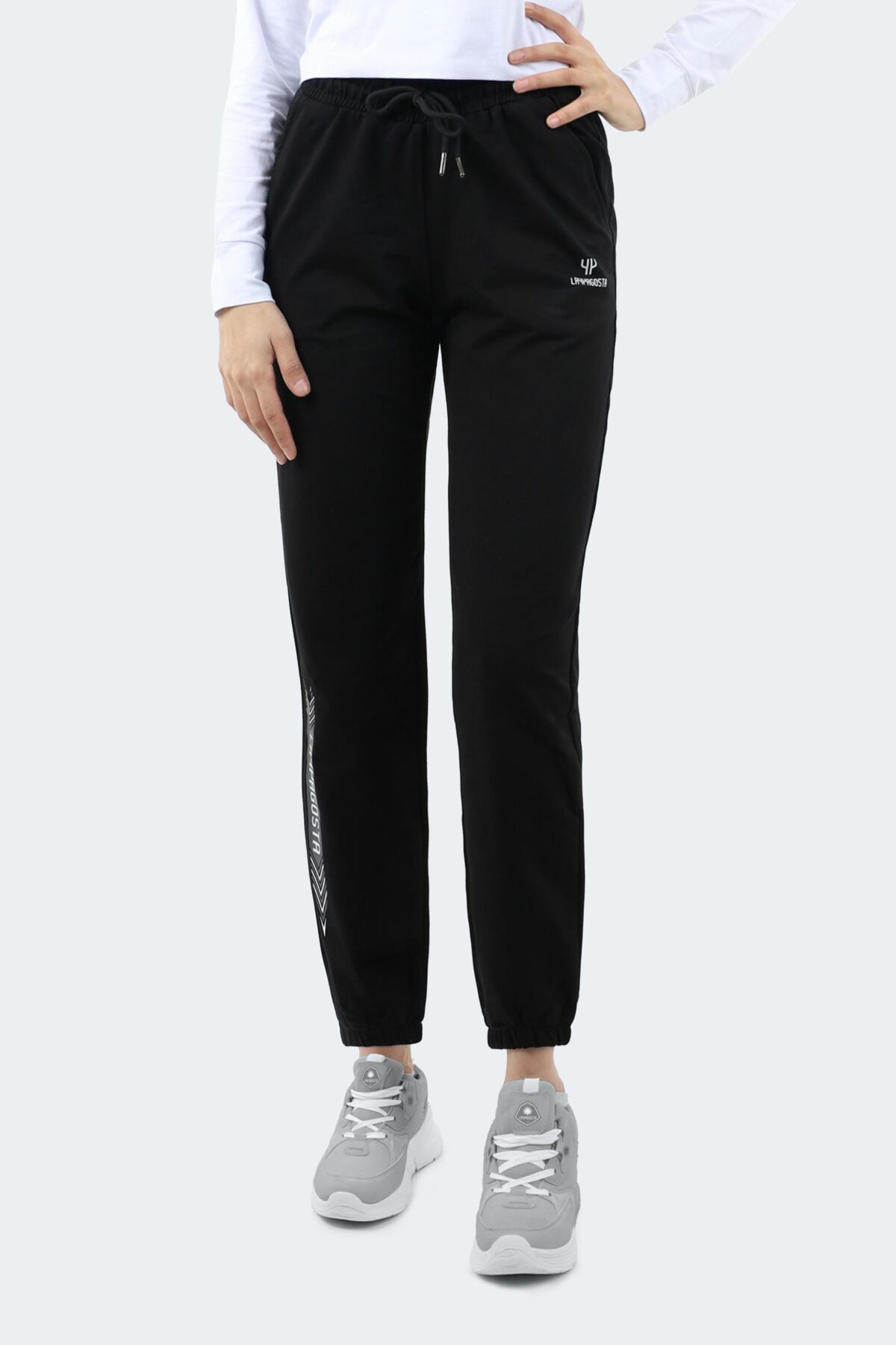 7235 (5) Women's Jogger Pants with Side Stripe Print - Image 1