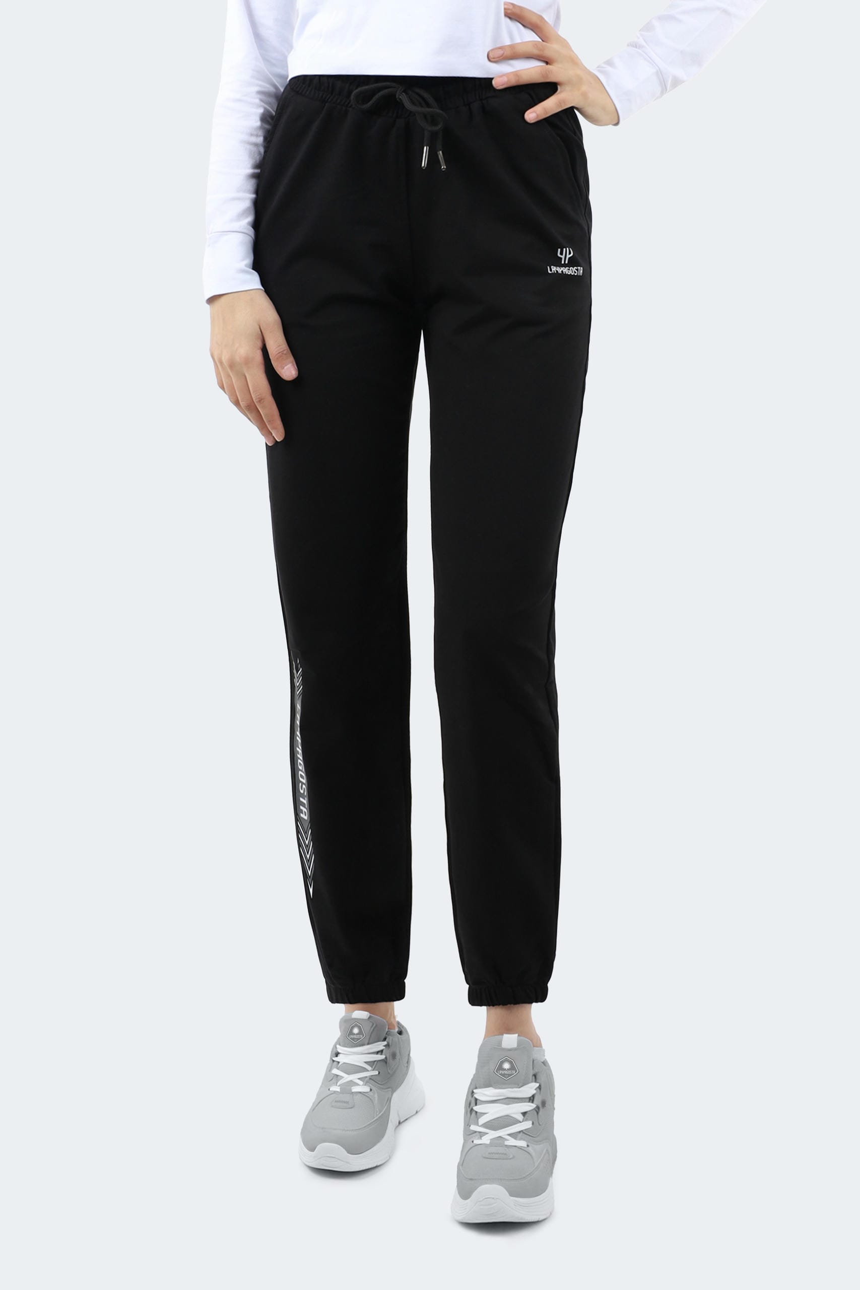 7235 (5) Women's Jogger Pants with Side Stripe Print - Image 1
