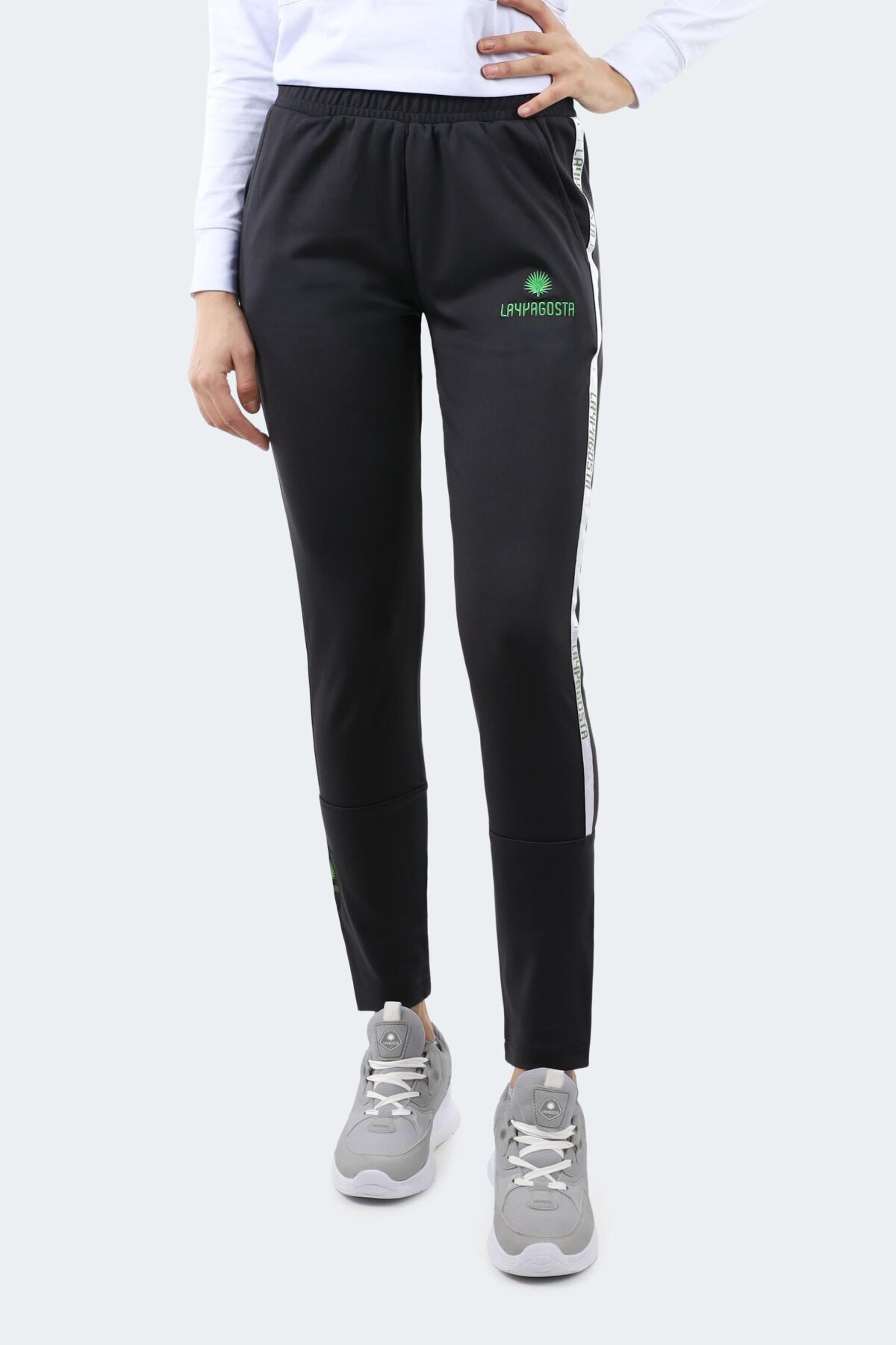 Women's Slim-Fit Sweatpants with Striped Details - Image 1