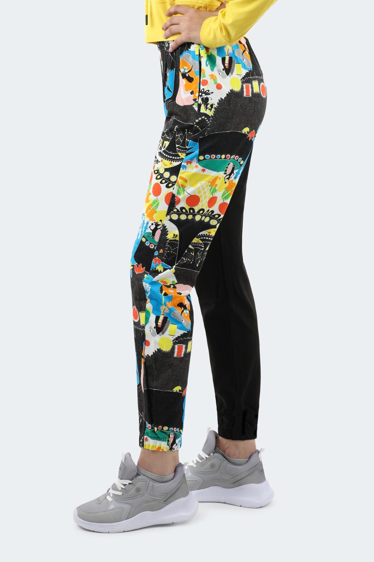 Asymmetrical Print Jogger Women's sweatPants - Image 3