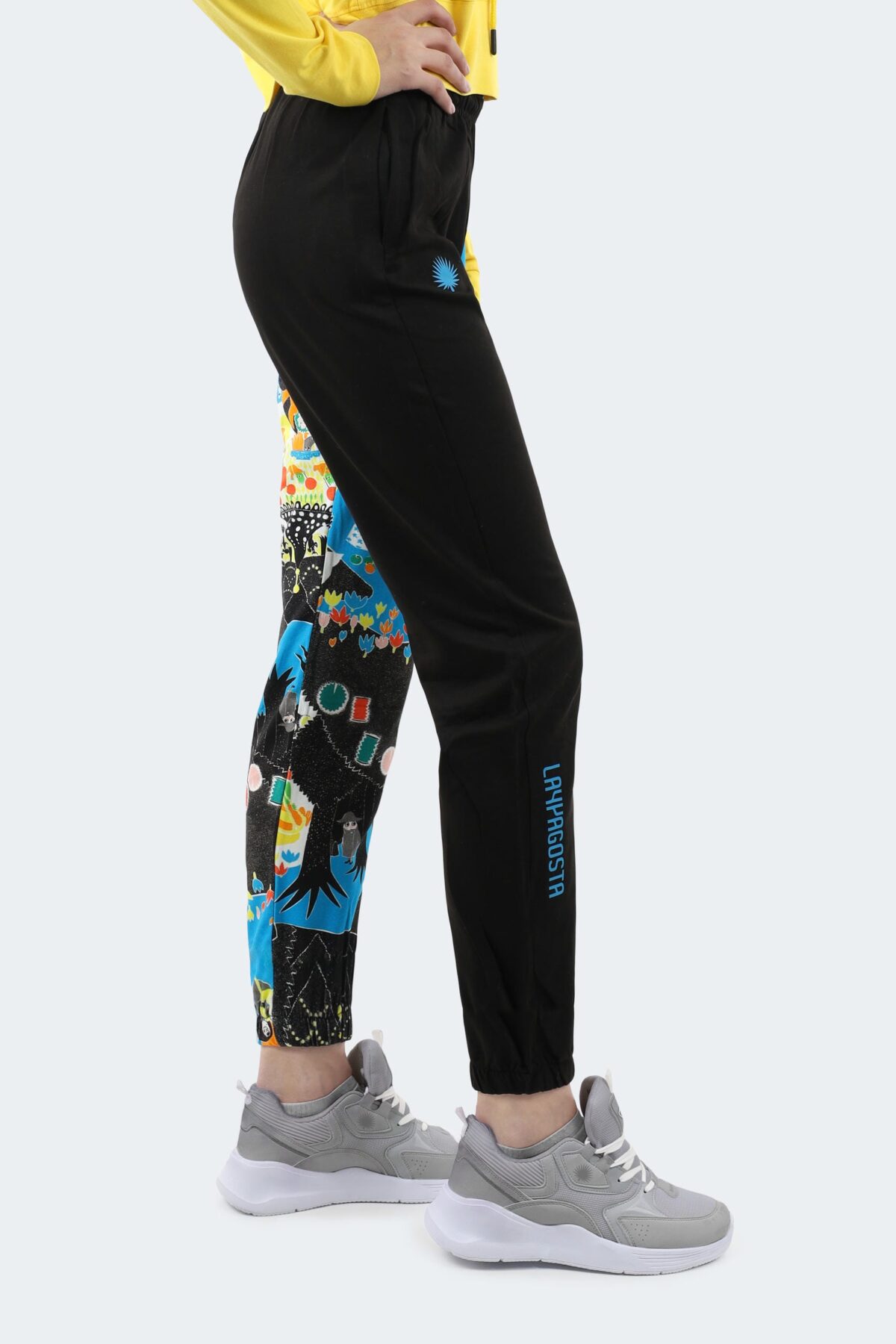 Asymmetrical Print Jogger Women's sweatPants - Image 2